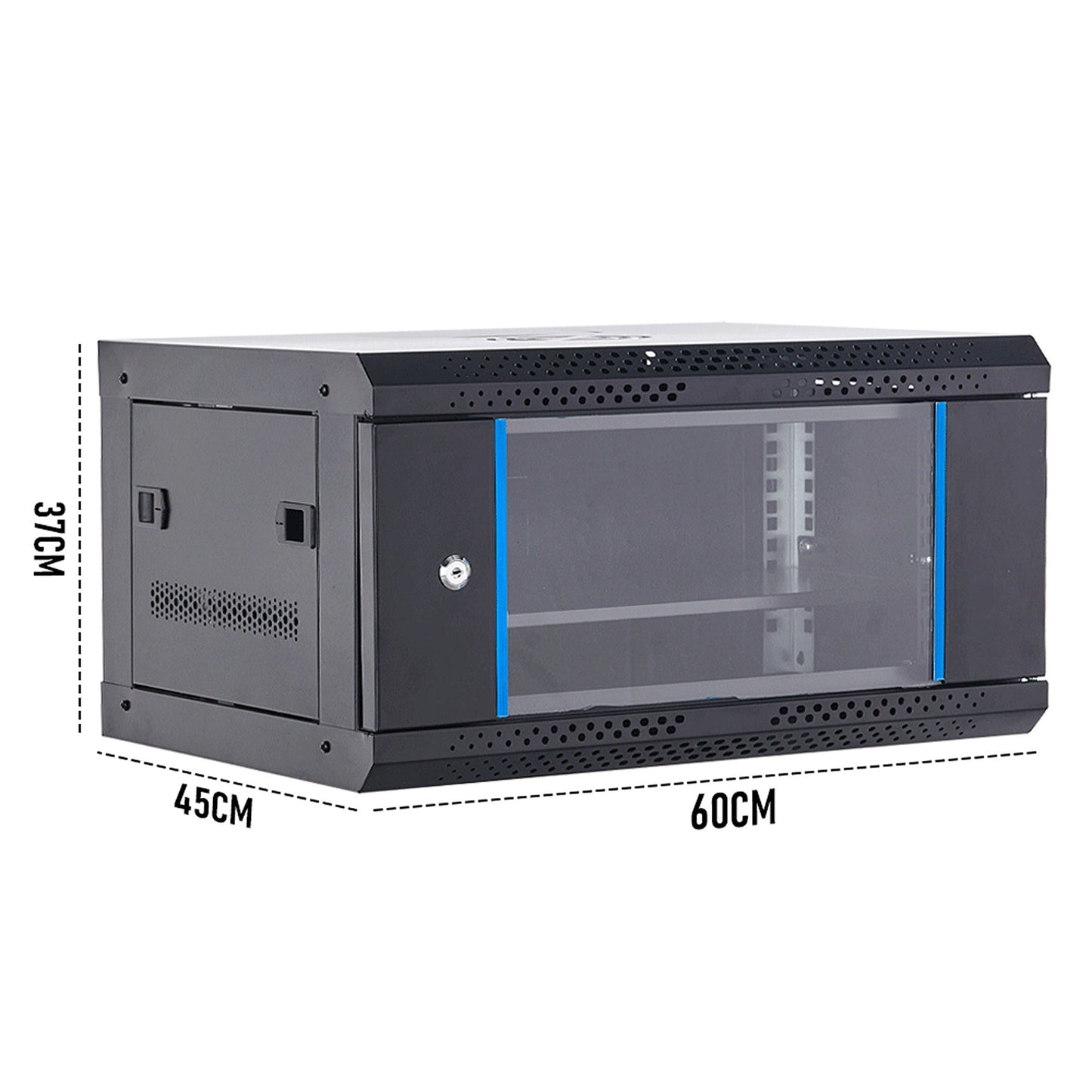 19in Wall Mounted Data Network Cabinet for Servers 450mm Depth