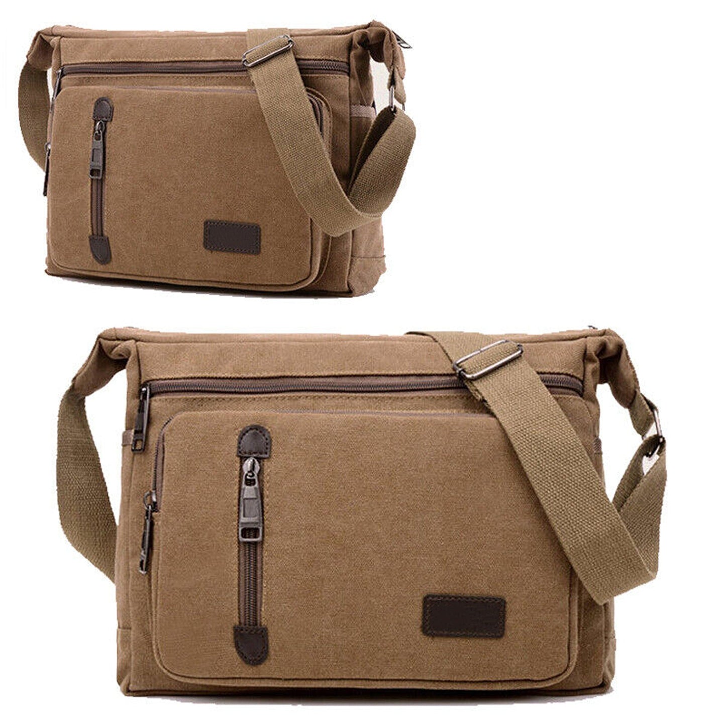 Canvas Messenger Bag for Men Retro Shoulder Crossbody