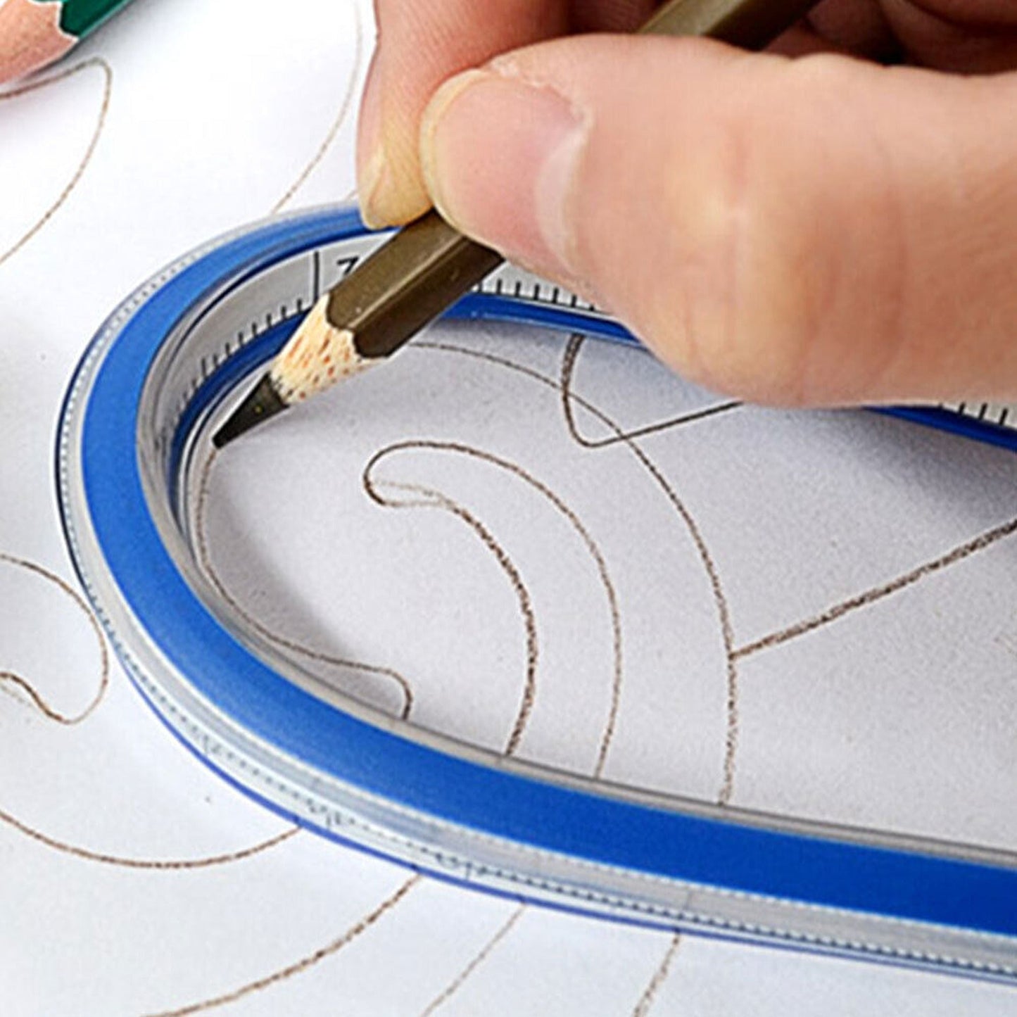 Flexible 60cm Plastic Curve Ruler for Drafting and Drawing