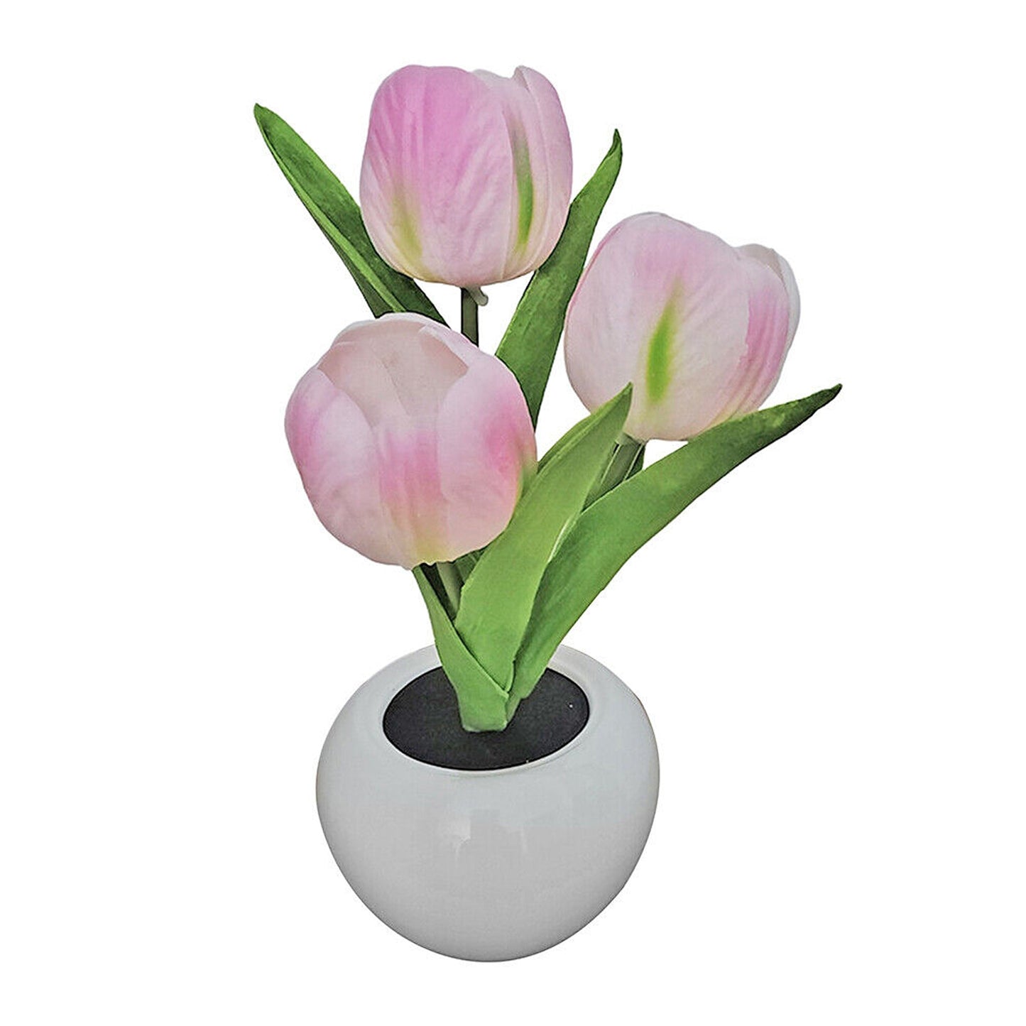 Tulip Flower Night Light Potted Plant Table Lamp