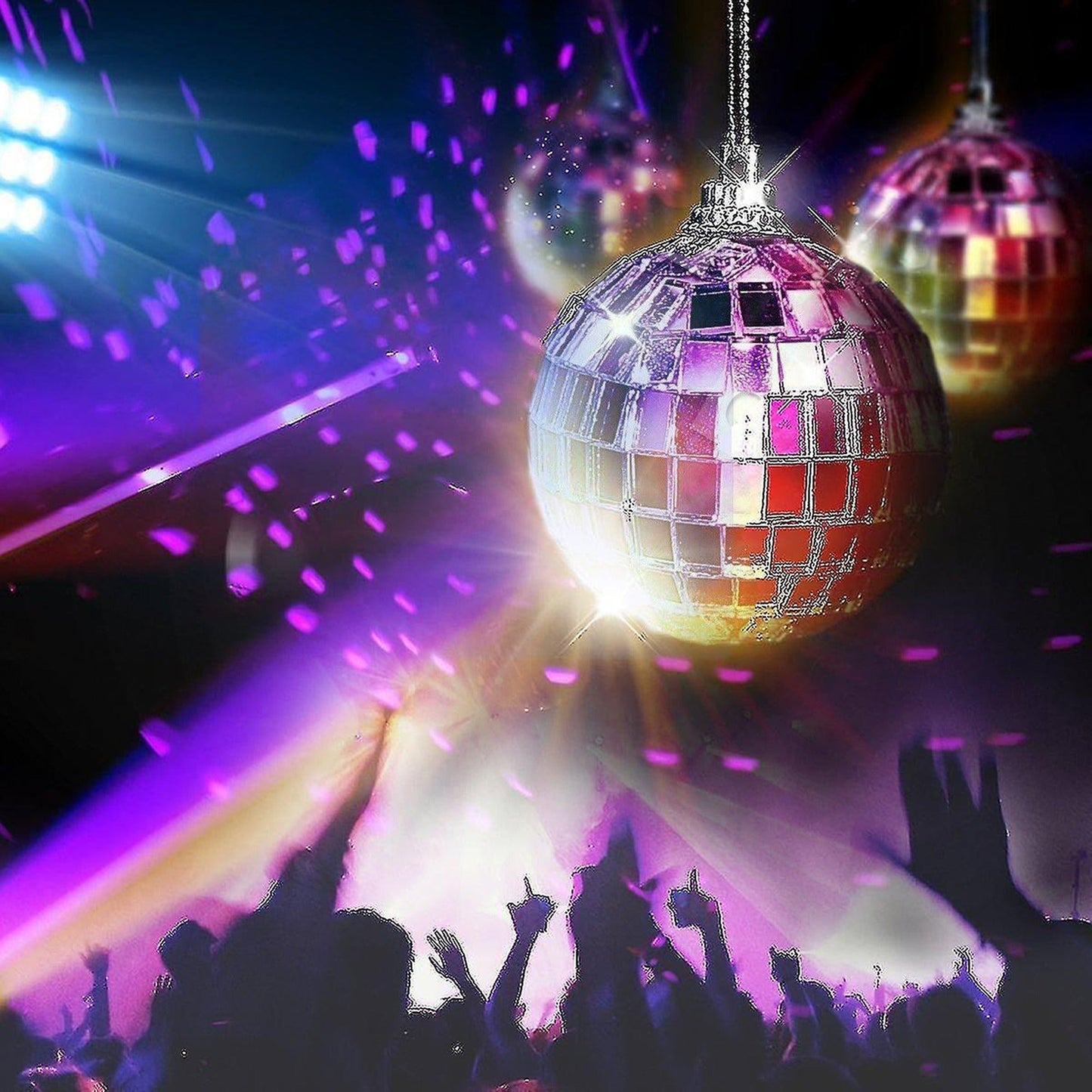 Silver Disco Mirror Ball for Dance Party and DJ Stage Lighting