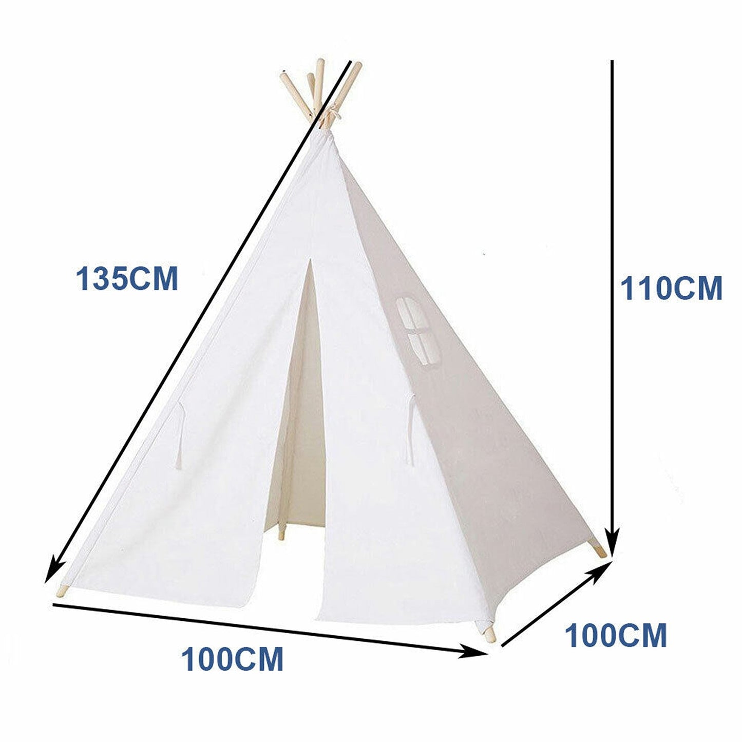 Cotton Canvas Large Teepee Tent Play House Wigwam Kids