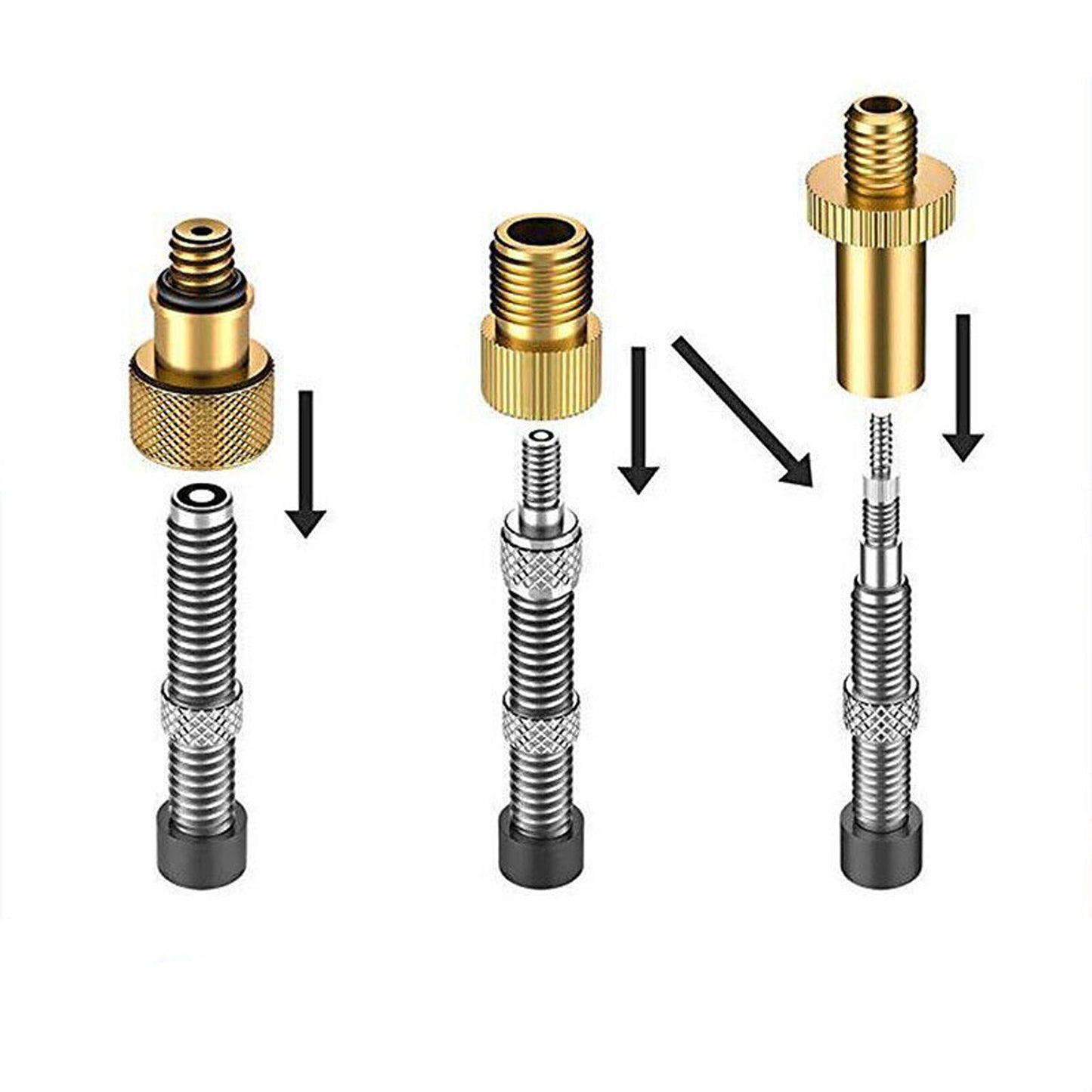 26pcs Bicycle Air Pump Adapter Set with Presta and Schrader Valve Needles