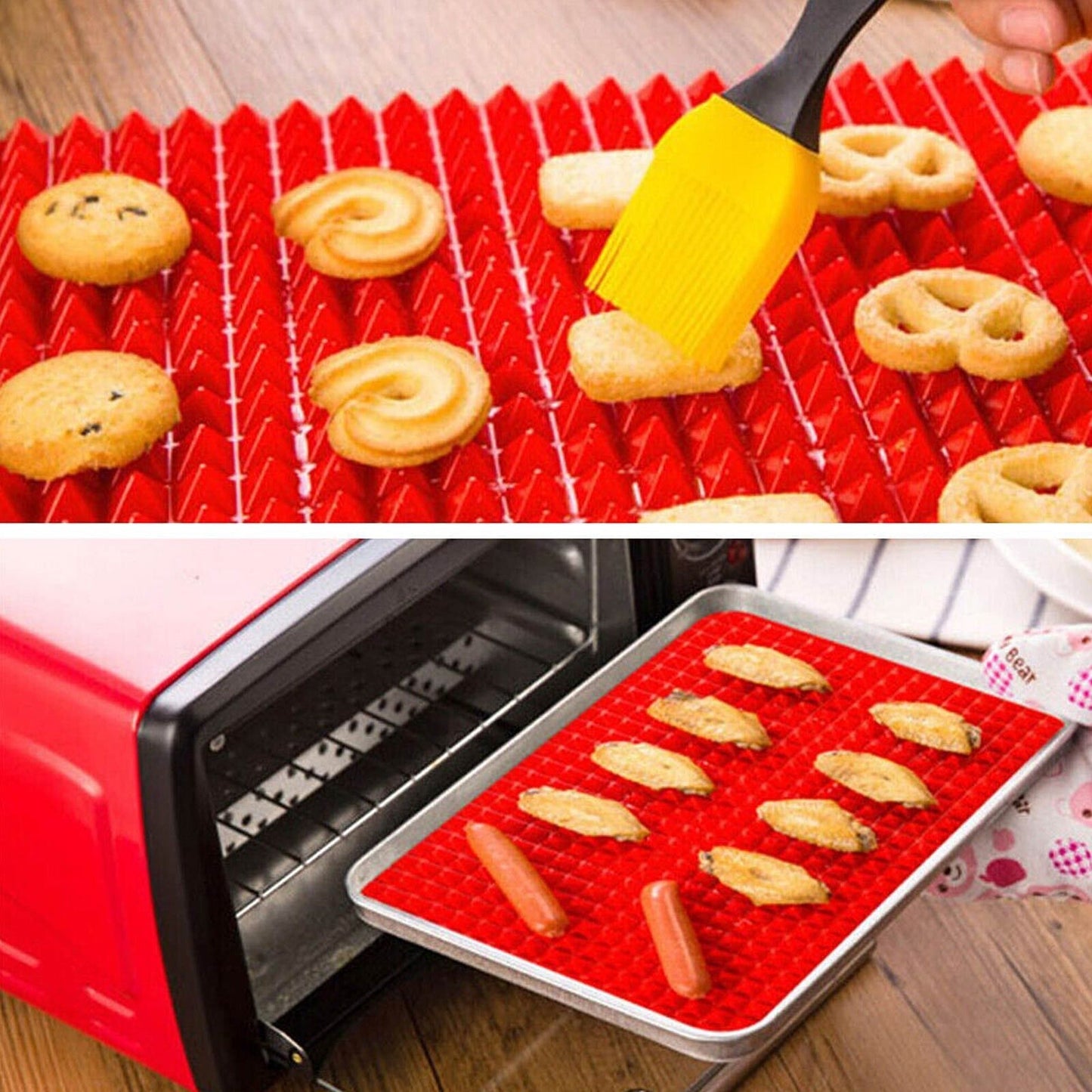 Non-stick Silicone Pyramid Baking Mat Oven Tray Liner