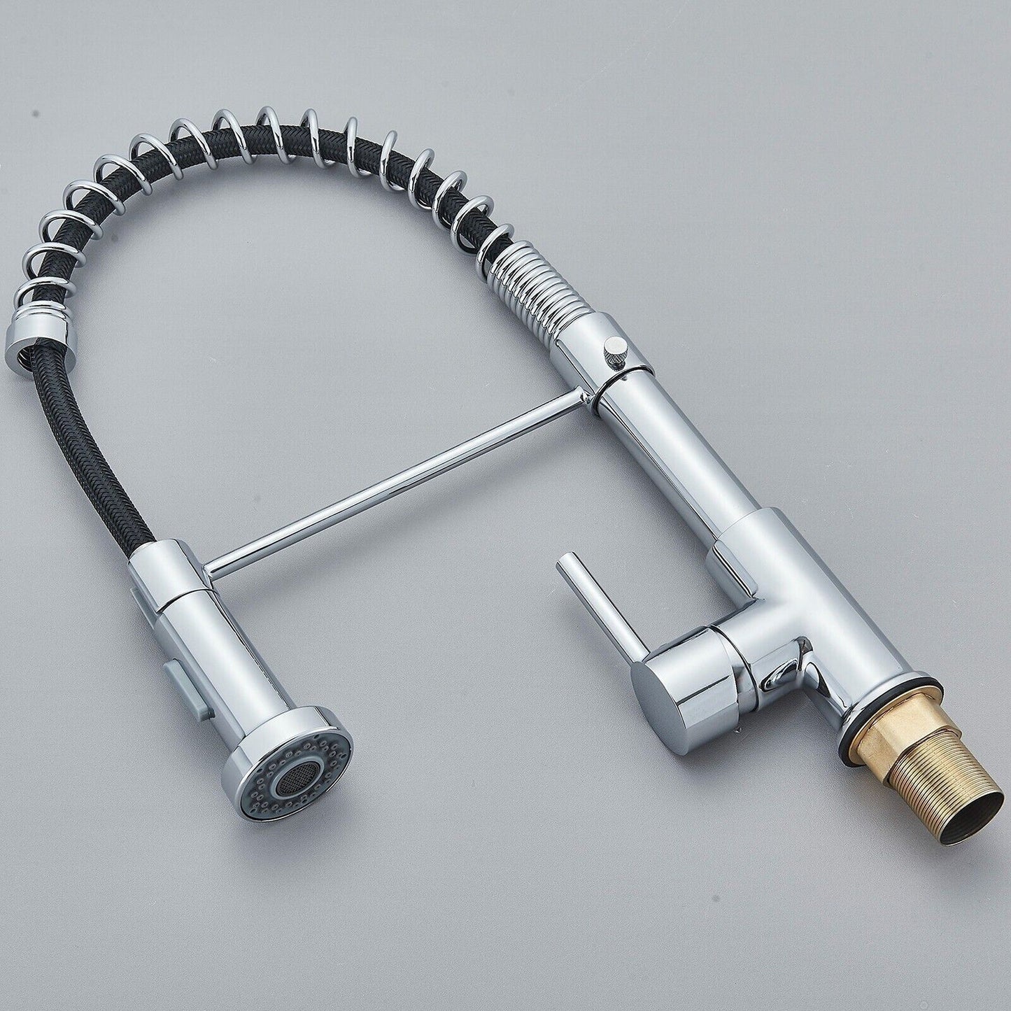 360 Degree Swivel Spout Solid Brass Kitchen Mixer Tap Sink Pull-Out Faucet