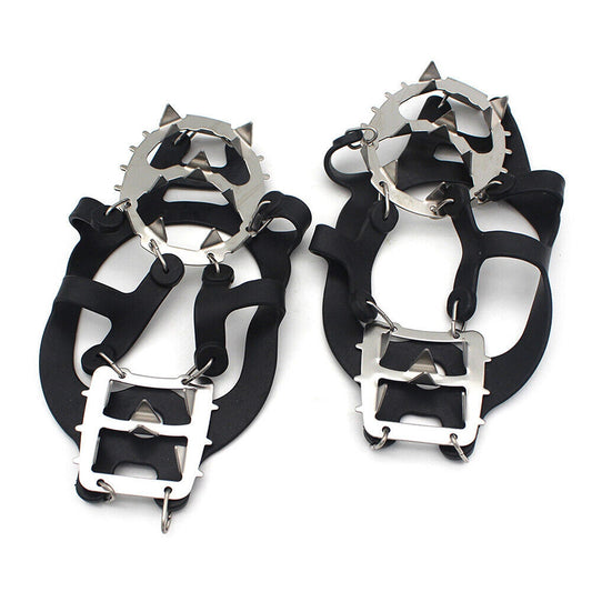 18-Stud Snow Ice Claw Crampons Winter Outdoor Climbing Gear