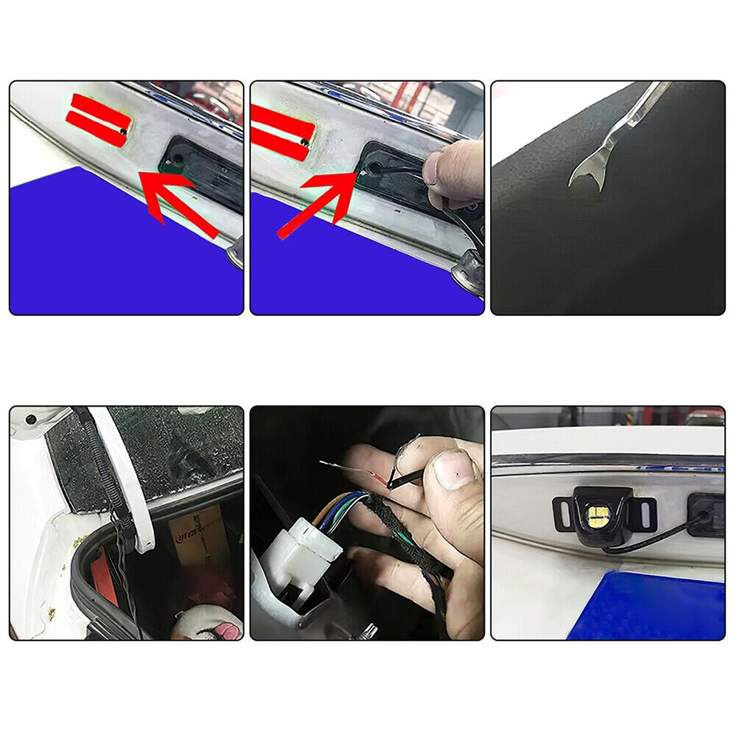 Super Bright 6LED 5W Car Reverse Lamp Auxiliary Backup Parking Light