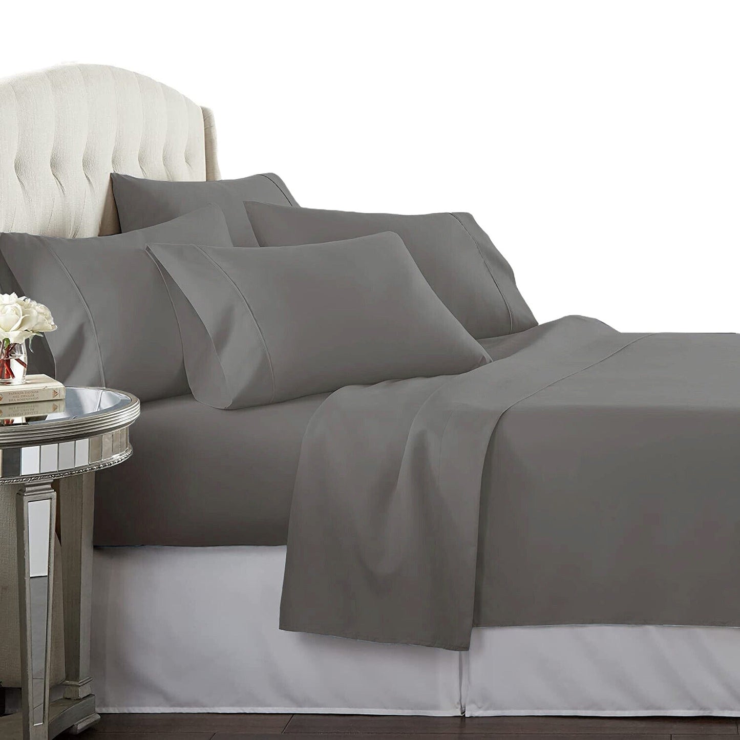 Gray All Size Sheet Set Egyptian Cotton Percale