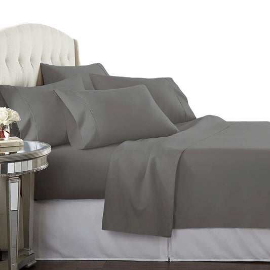 Gray All Size Sheet Set Egyptian Cotton Percale