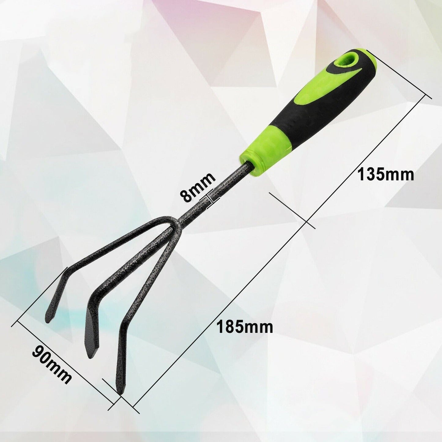Set of 3 Gardening Hand Weeding Tool Set: Fork Shovel Rake