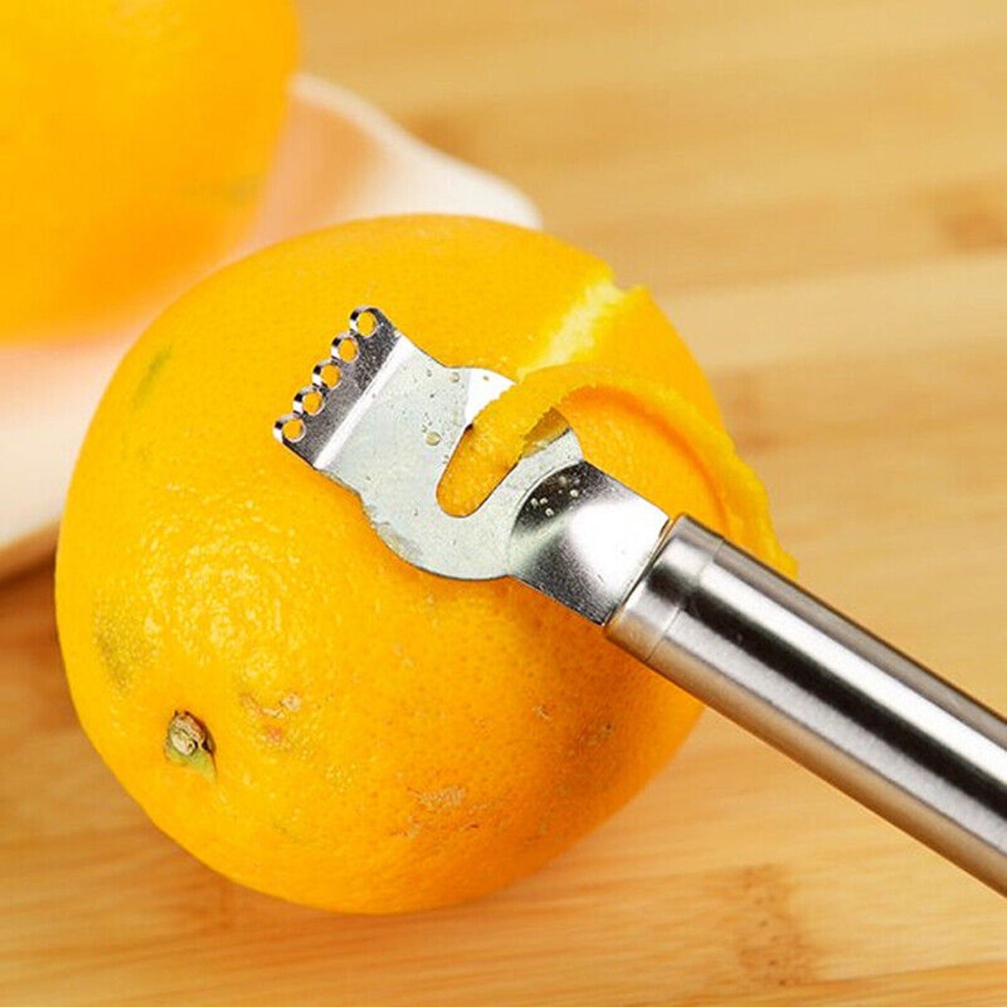 Stainless Steel Lemon Zester and Channel Knife for Citrus Garnishing
