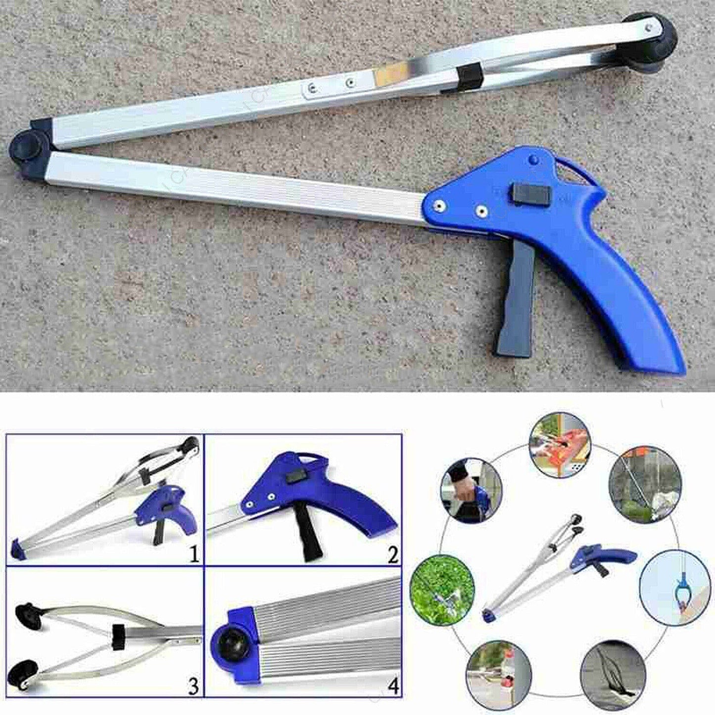 Trigger Arm Litter Picker Gripper Rubbish Claw Grabber Tool