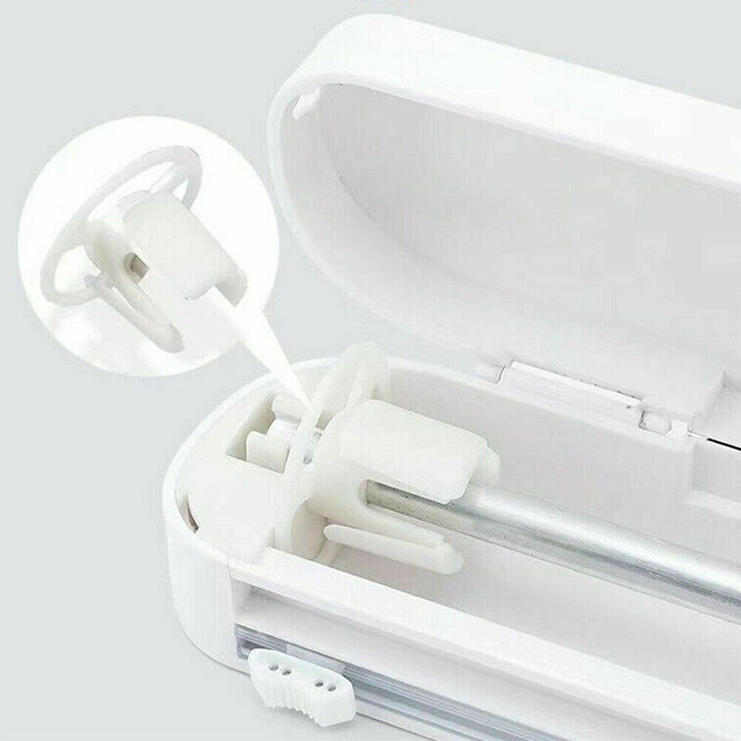 Kitchen Wrap Dispenser with Plastic Cutter for Foil and Cling Film