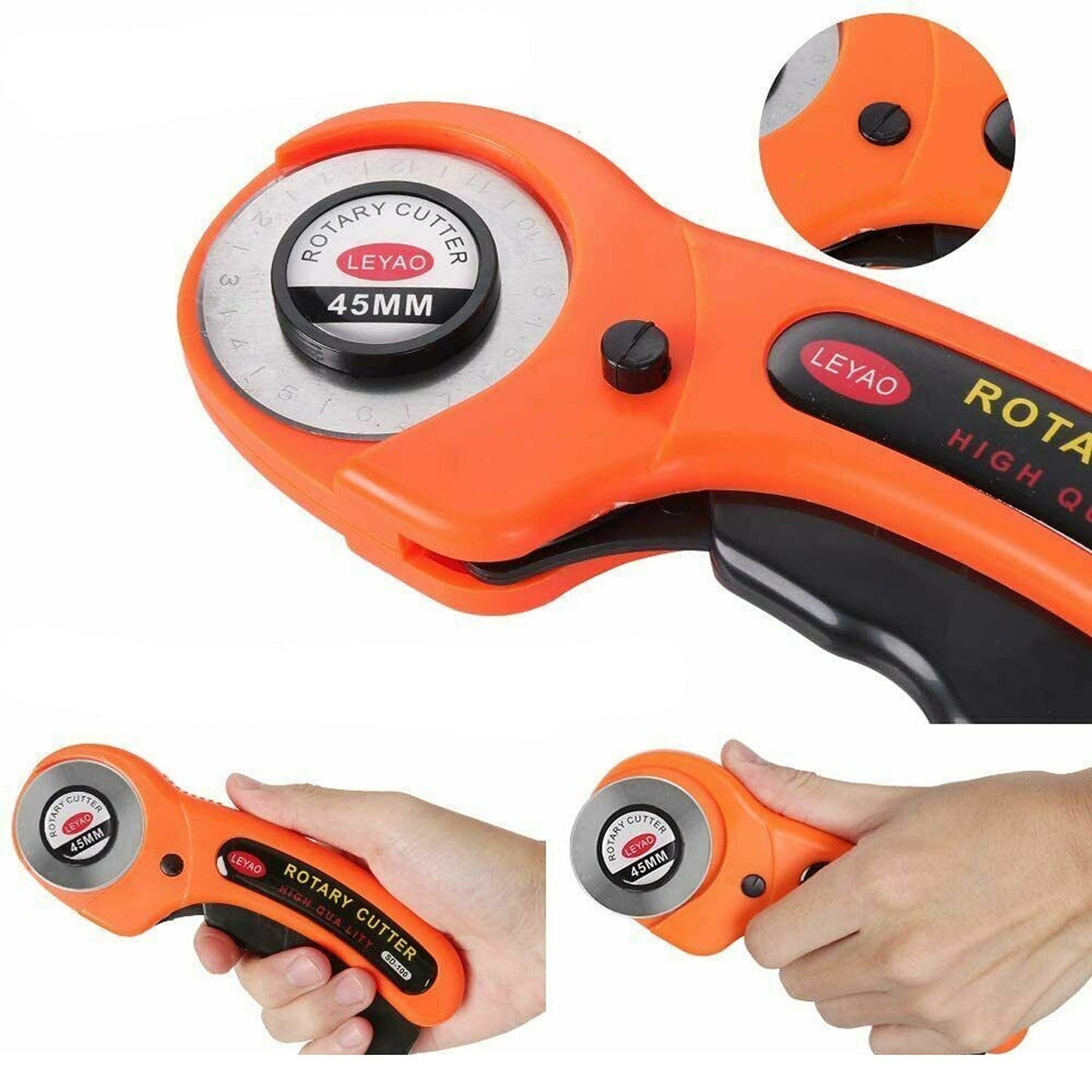 Quilting Fabric Cutting Roller Tool Professional Rotary Cutter with Blades