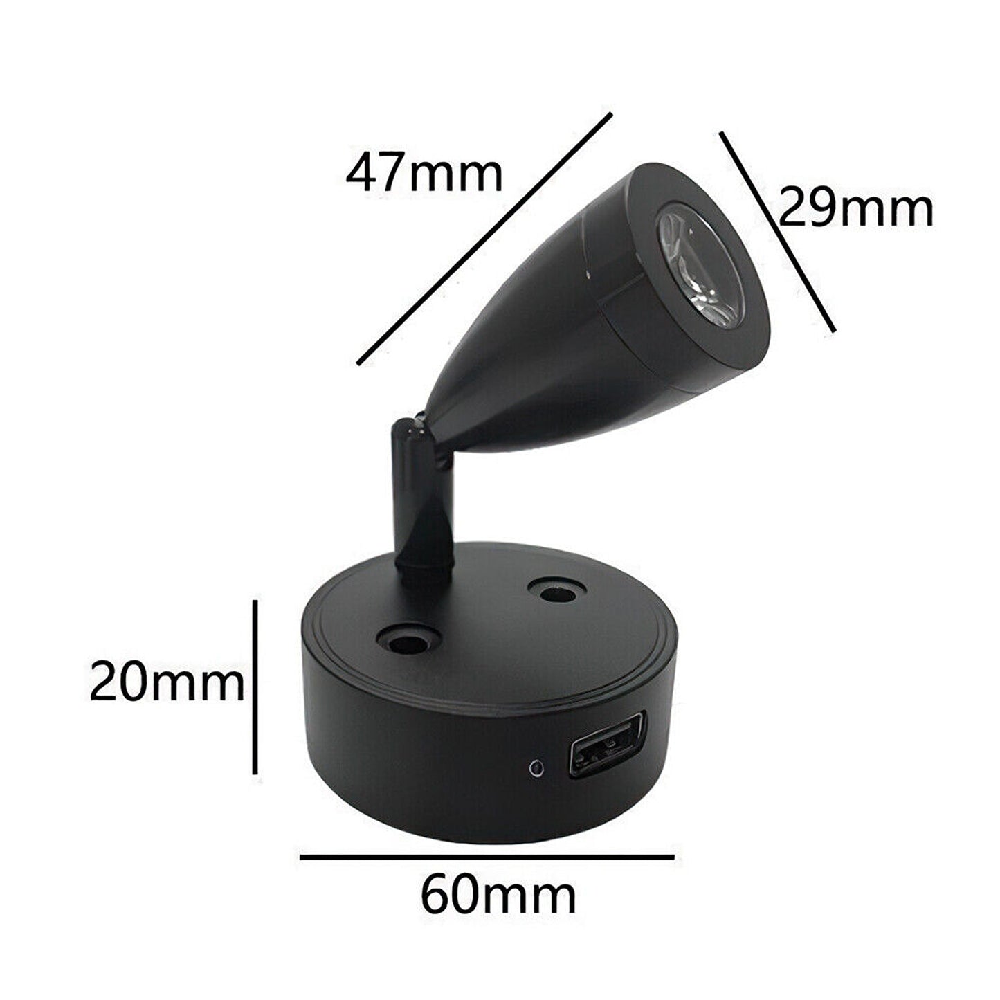 2pcs 12V LED Interior Spot Reading Lights for Camper Van Caravan and Boat