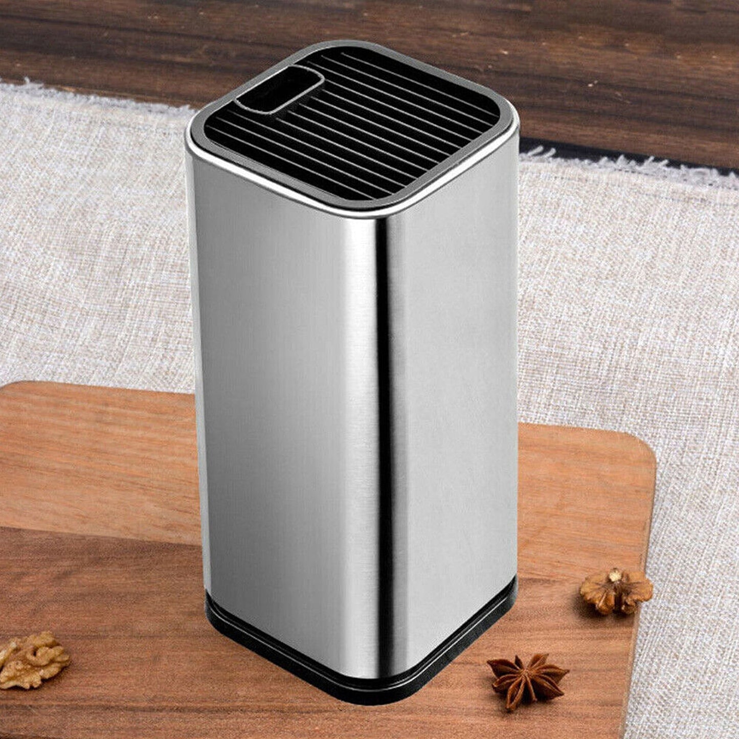 Stainless Steel Knife Block Set Universal Knife Holder and Organizer