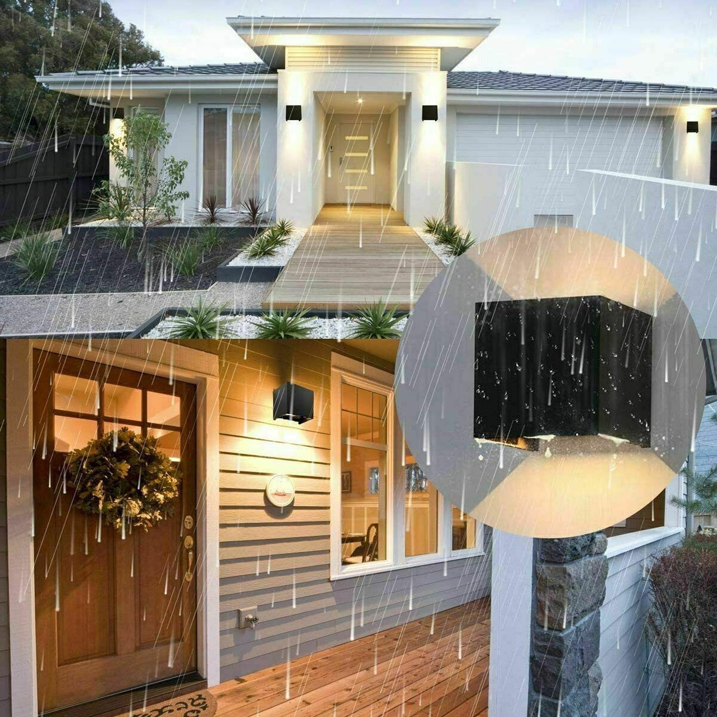 12W Square Aluminum LED Wall Light Waterproof Indoor Outdoor Modern Sconce