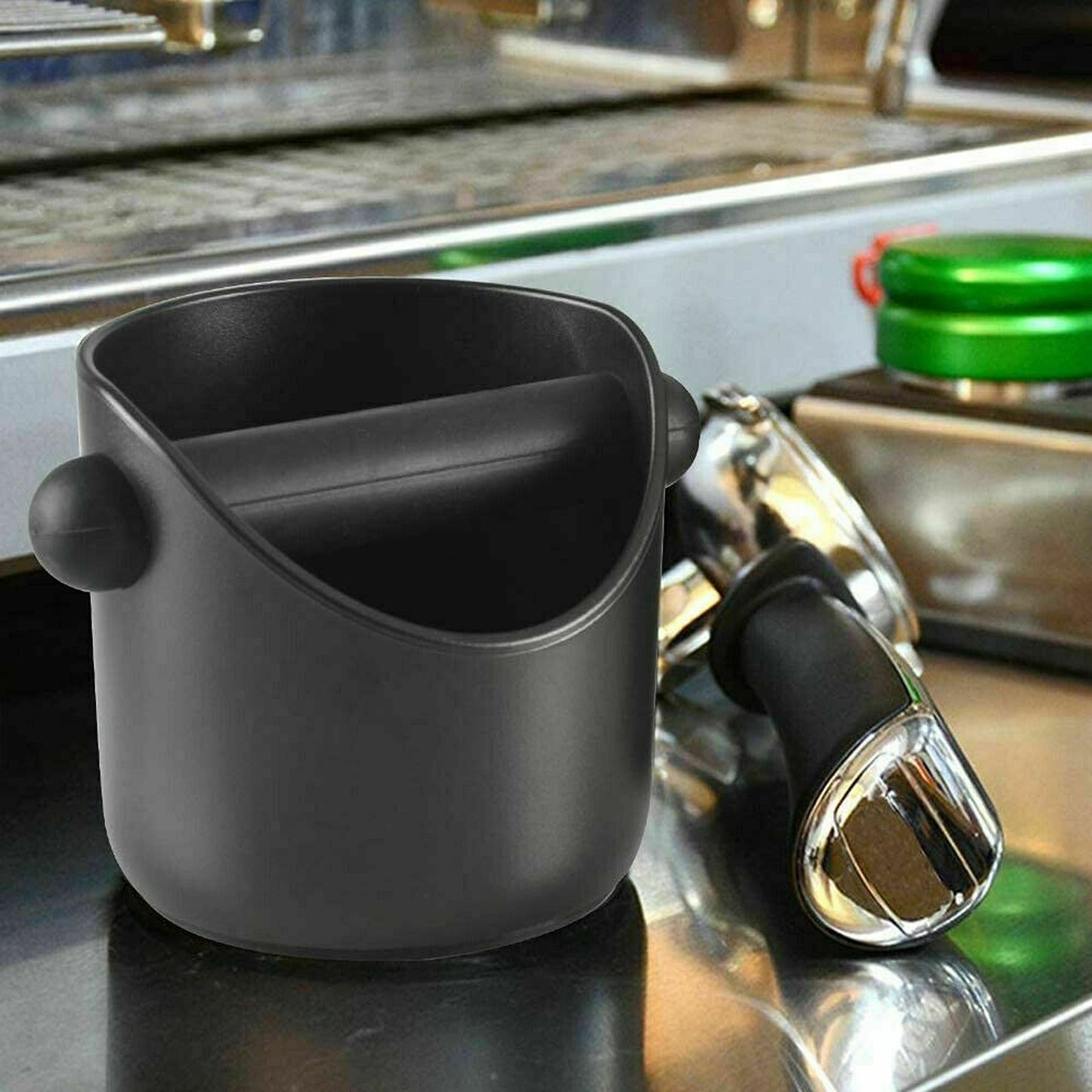 Coffee Grinds Knock Box Espresso Waste Bin with Tamper Tube
