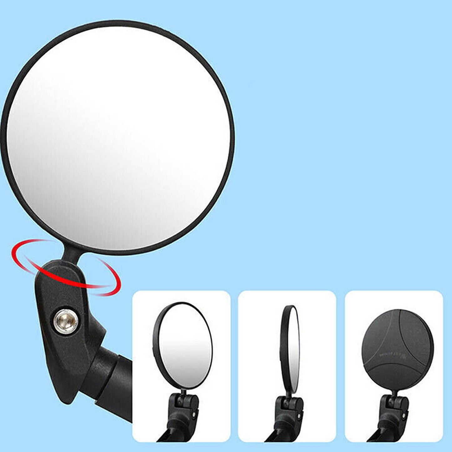 Mountain Bike Rearview Mirror Convex Handlebar Safety Mirror