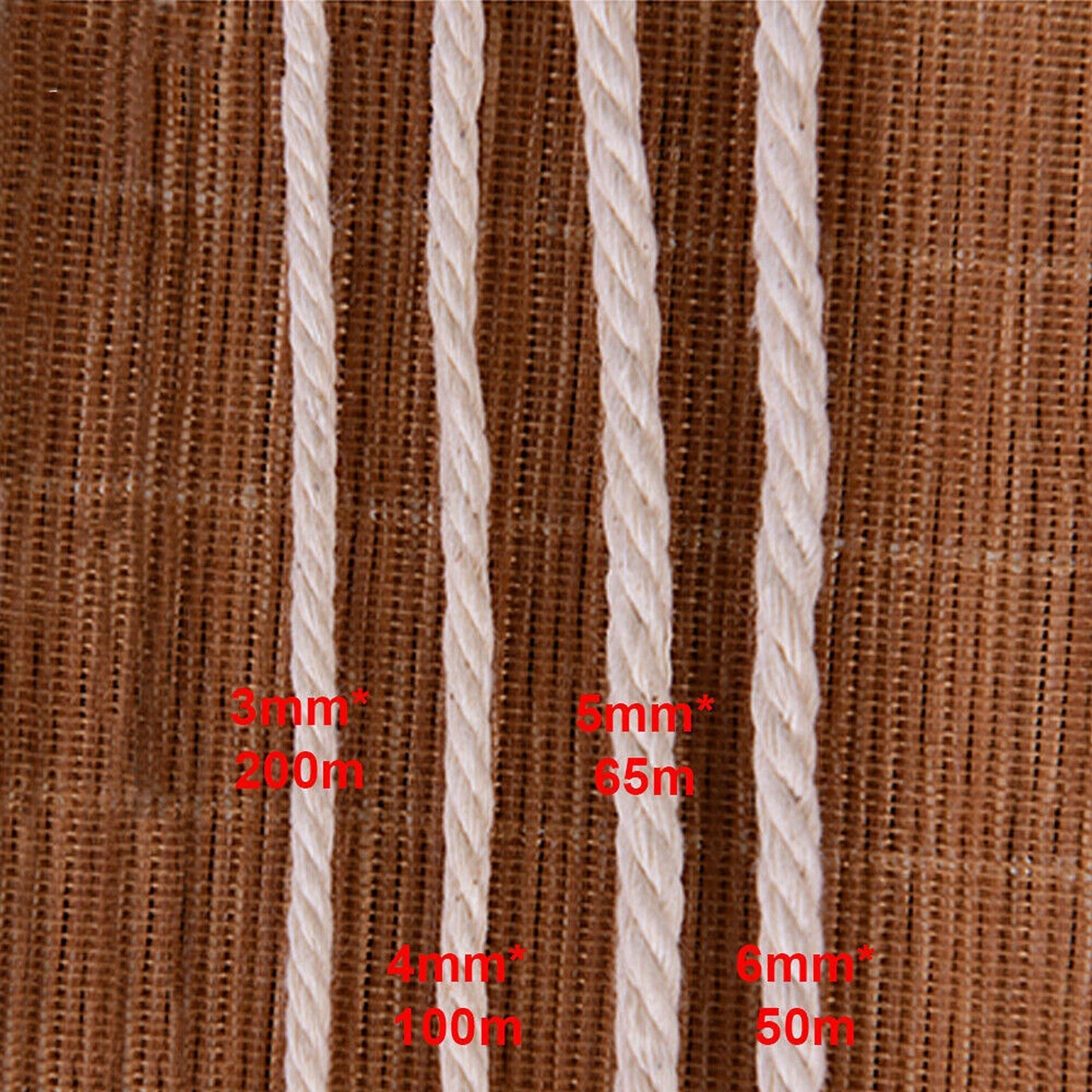 Beige Craft Macrame Twisted Cotton Artisan Rope Weaving Wire