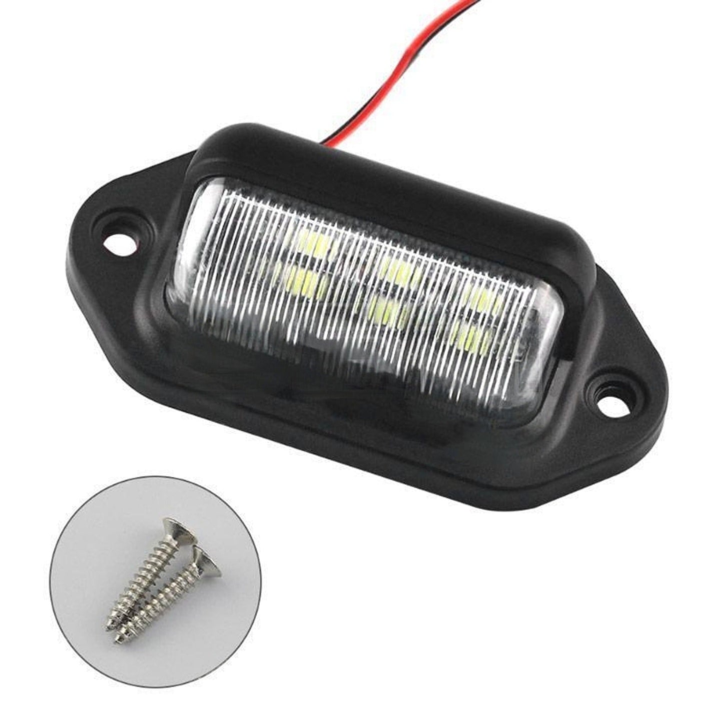 2pcs 12V 24V LED License Number Plate Light for Truck Trailer Car