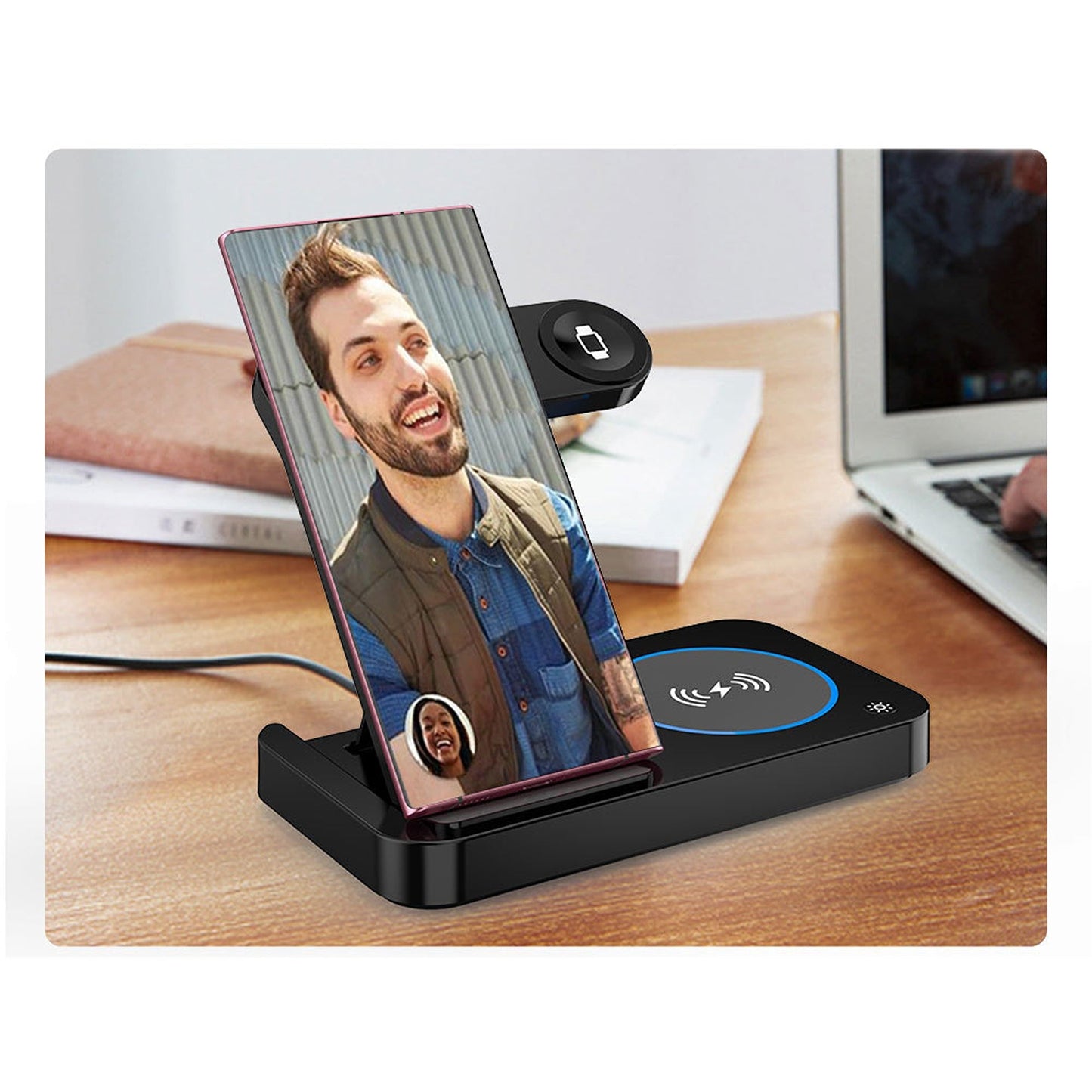3 in 1 Fast Wireless Charger Station Dock for Apple iPhone 14 Pro 13 12 Watch