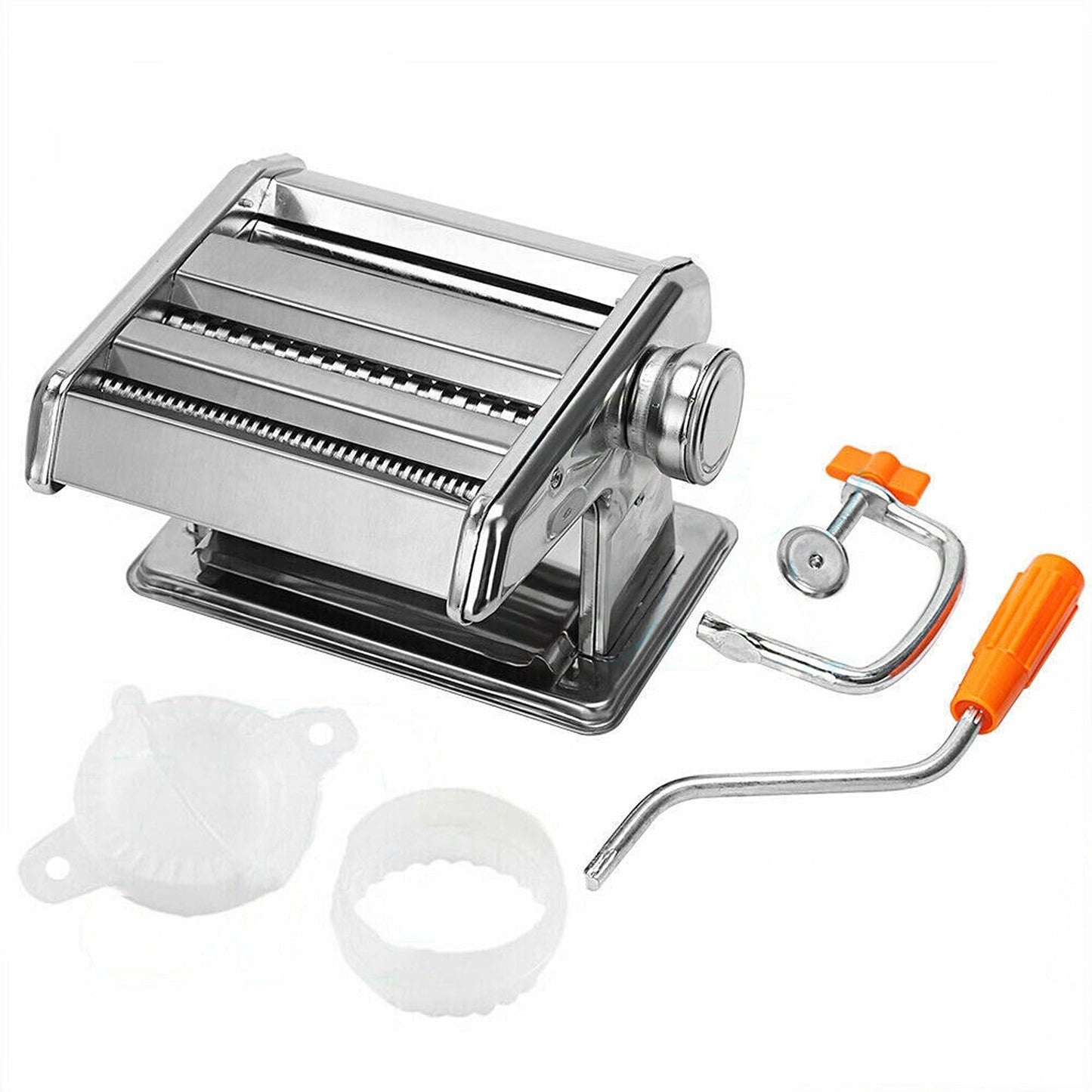 Manual Pasta Noodle Maker Machine with 6 Thickness Settings Spaghetti Roller
