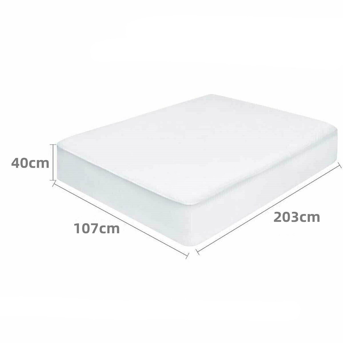 All Size Waterproof Mattress Protector Fully Fitted Terry Cotton Cover