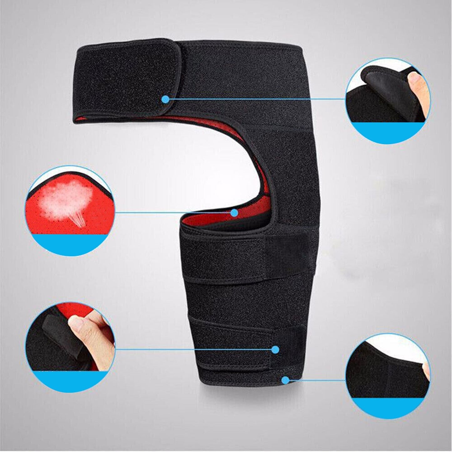 Thigh Groin Support Wrap Compression Hip Brace for Sciatica