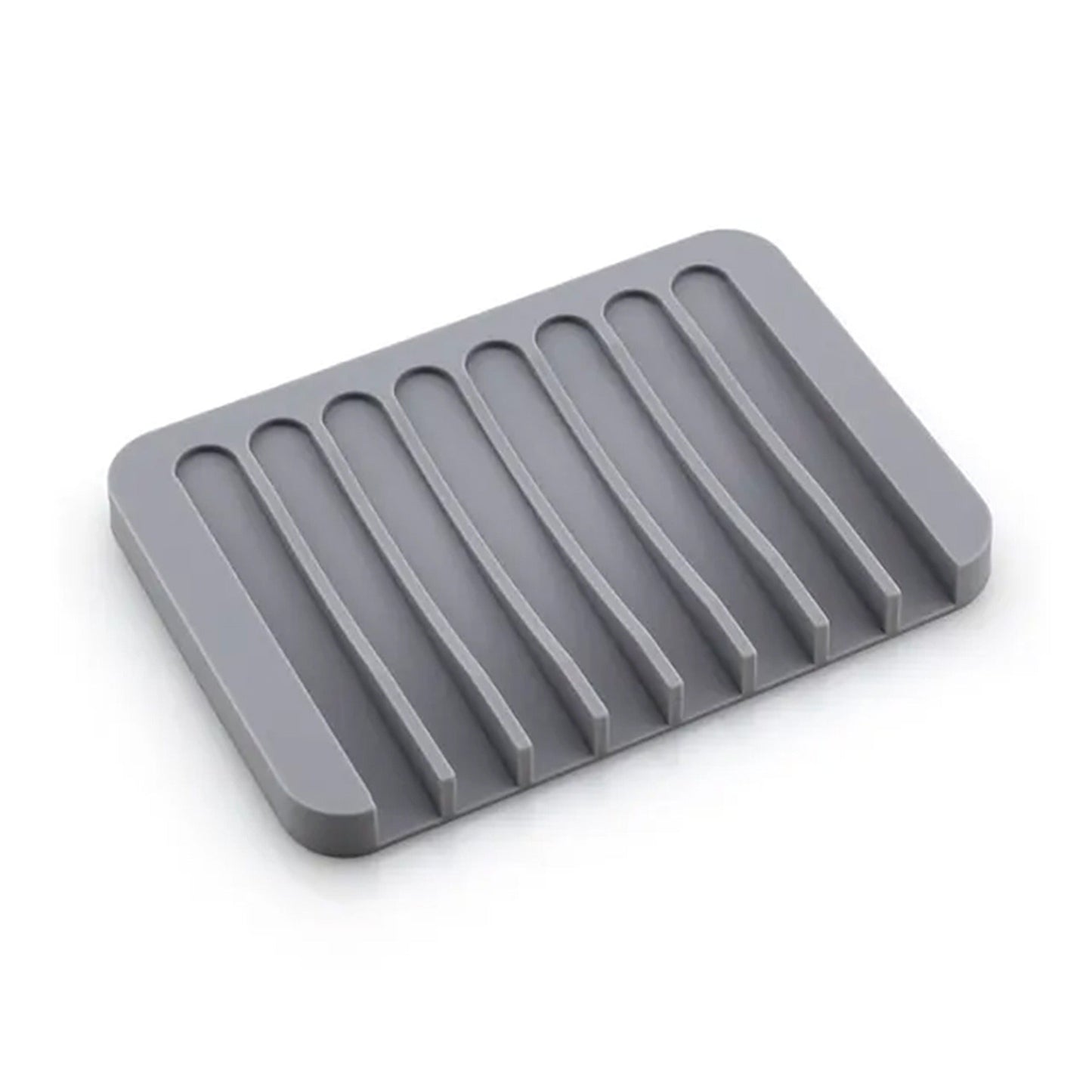 3pcs Bathroom Silicone Soap Holder Tray Plate Storage Rack