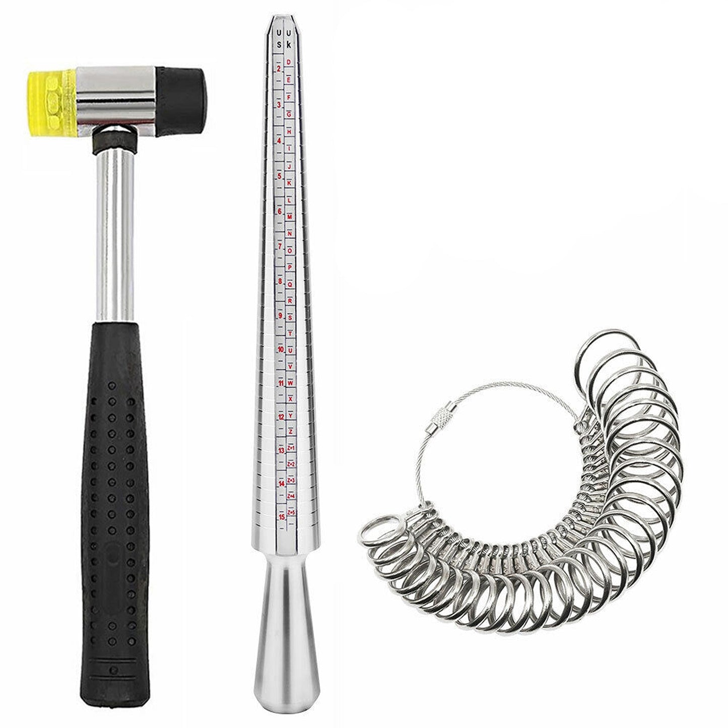 Metal Ring Sizer Gauge and Measuring Tool Kit
