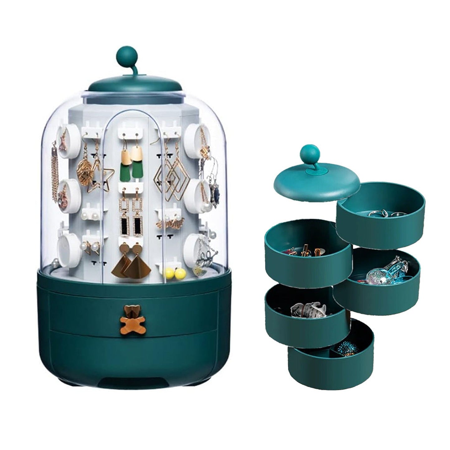 Earring and Jewelry Hanging Organizer Stand with Display Storage