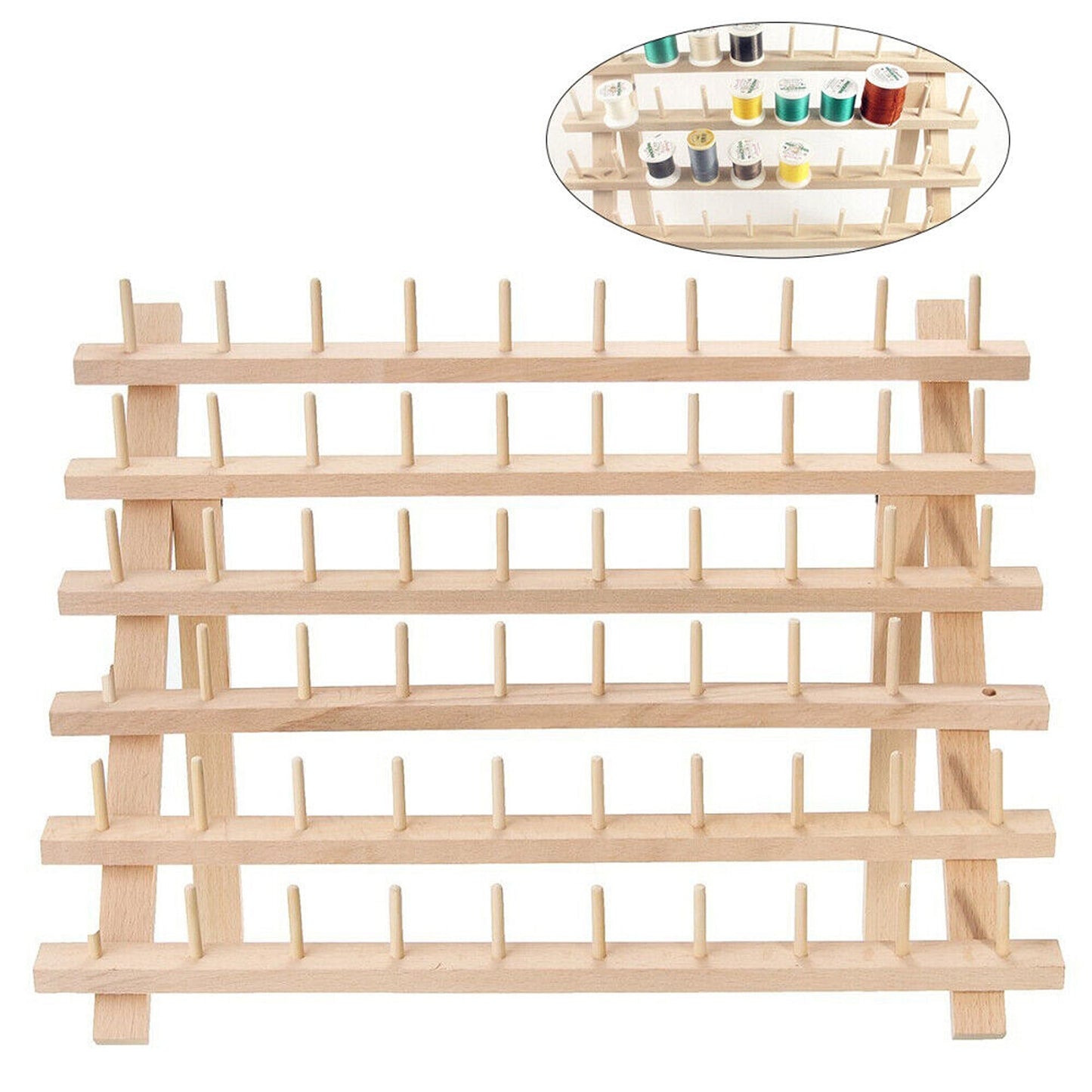 Craft Organizer Foldable Embroidery Thread Holder Sewing Rack