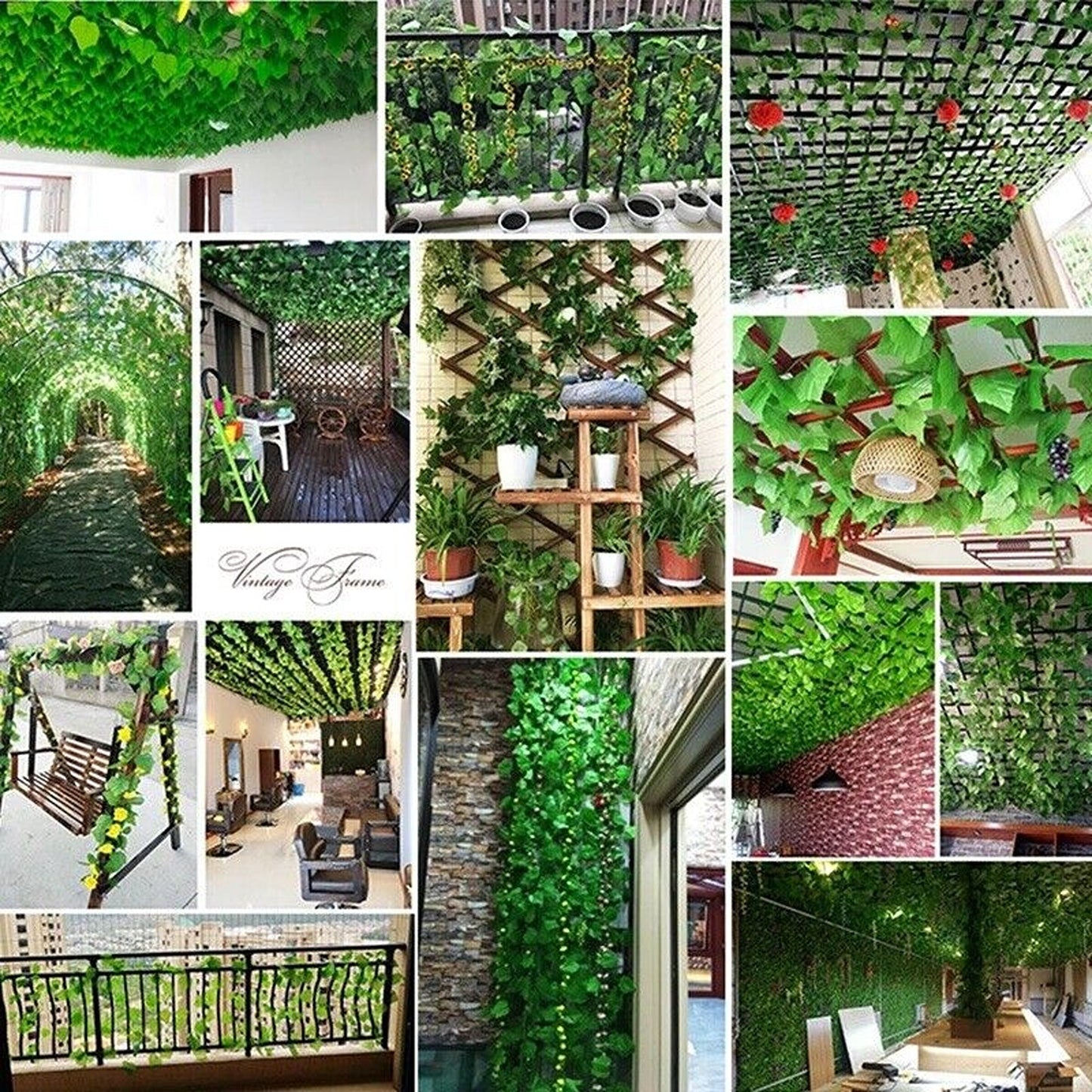 Fake Foliage Flower Ivy Vine Artificial Hanging Leaf Garland
