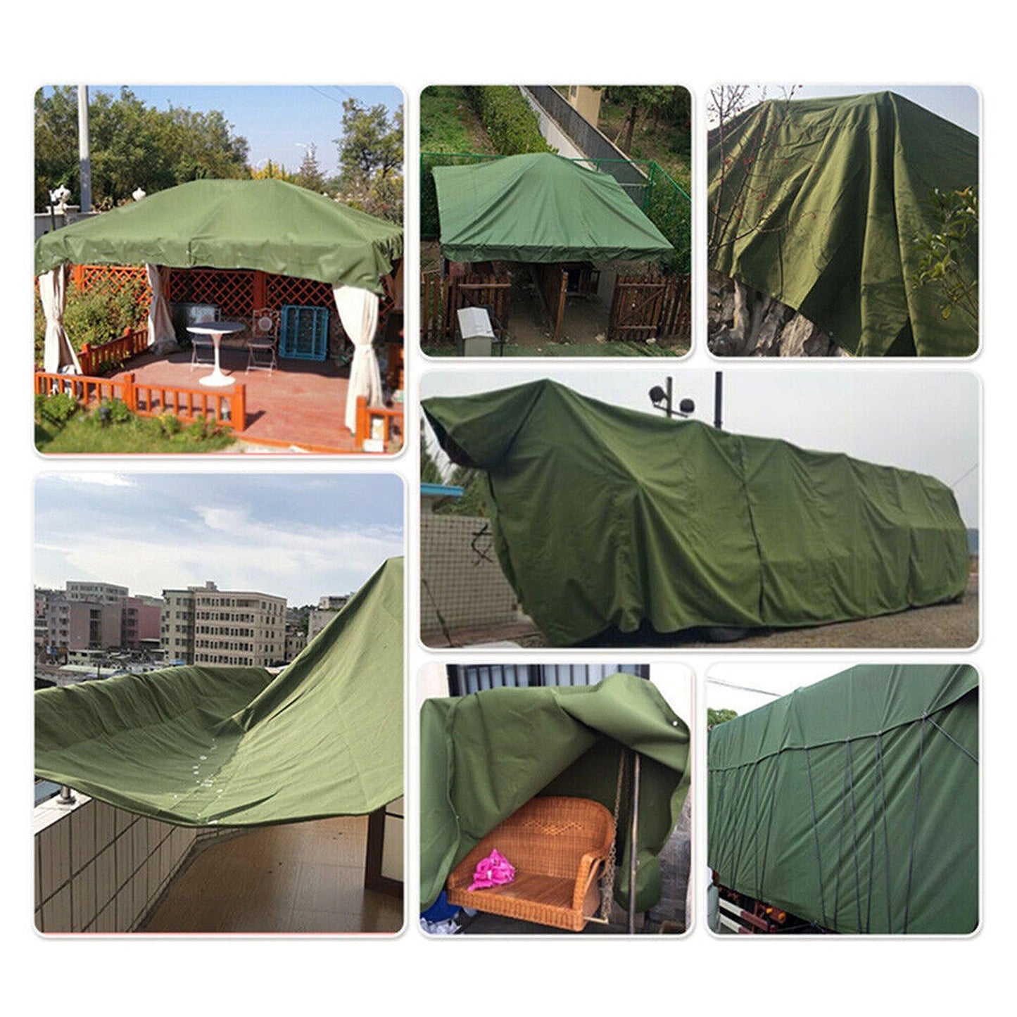 Canvas Tarpaulin Heavy Duty Waterproof Sunshade