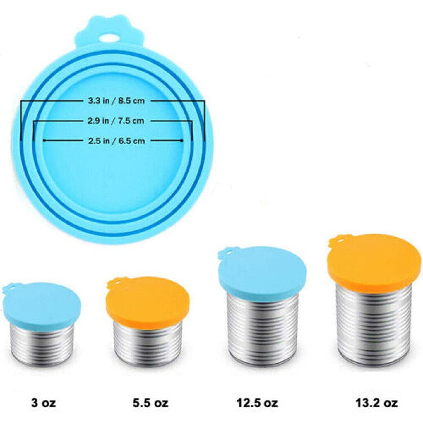 Reusable Silicone Pet Food Can Lid Universal Fit Storage Covers