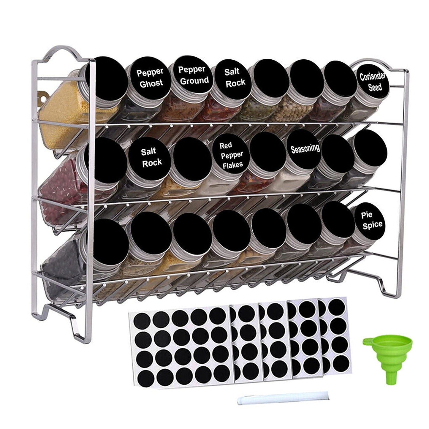 Kitchen Seasoning Spice Bottle Rack with Shelf Storage Organizer