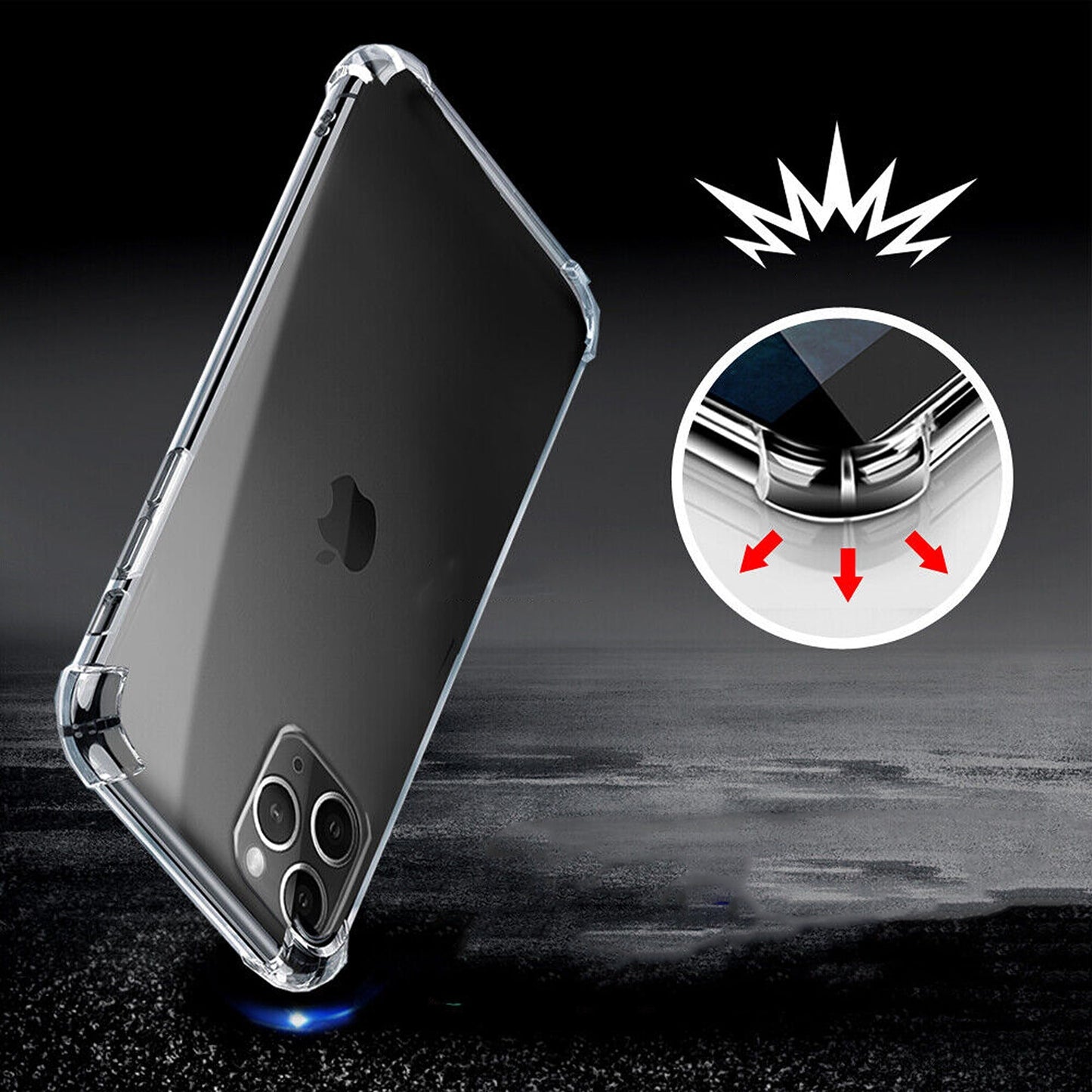 Clear Shockproof Bumper Case for iPhone 15 14 13 Pro Max XS XR Plus