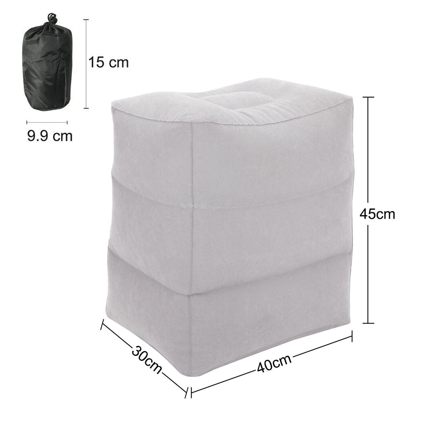 Inflatable Leg Rest Foot Air Pillow for Travel and Office