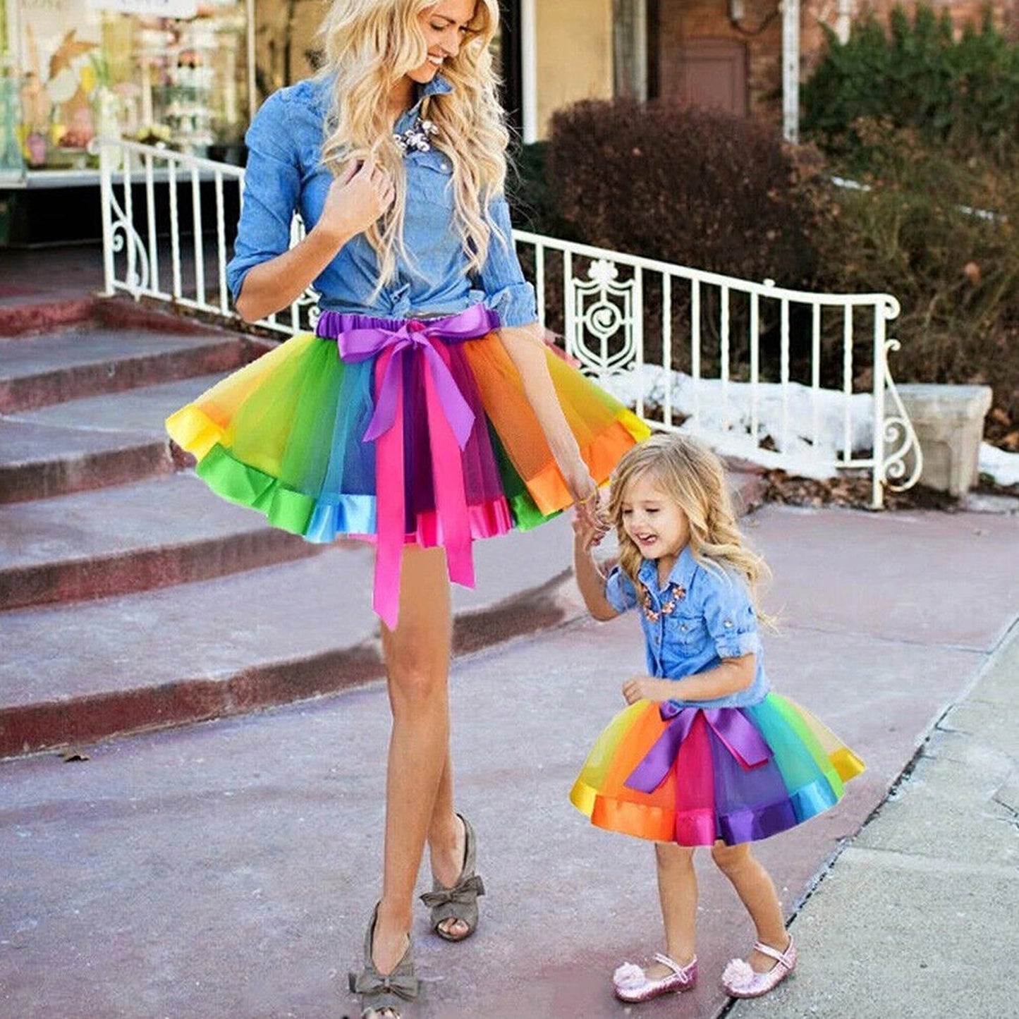 Rainbow Tutu Skirt for Girls Ballet Dance Princess Costume