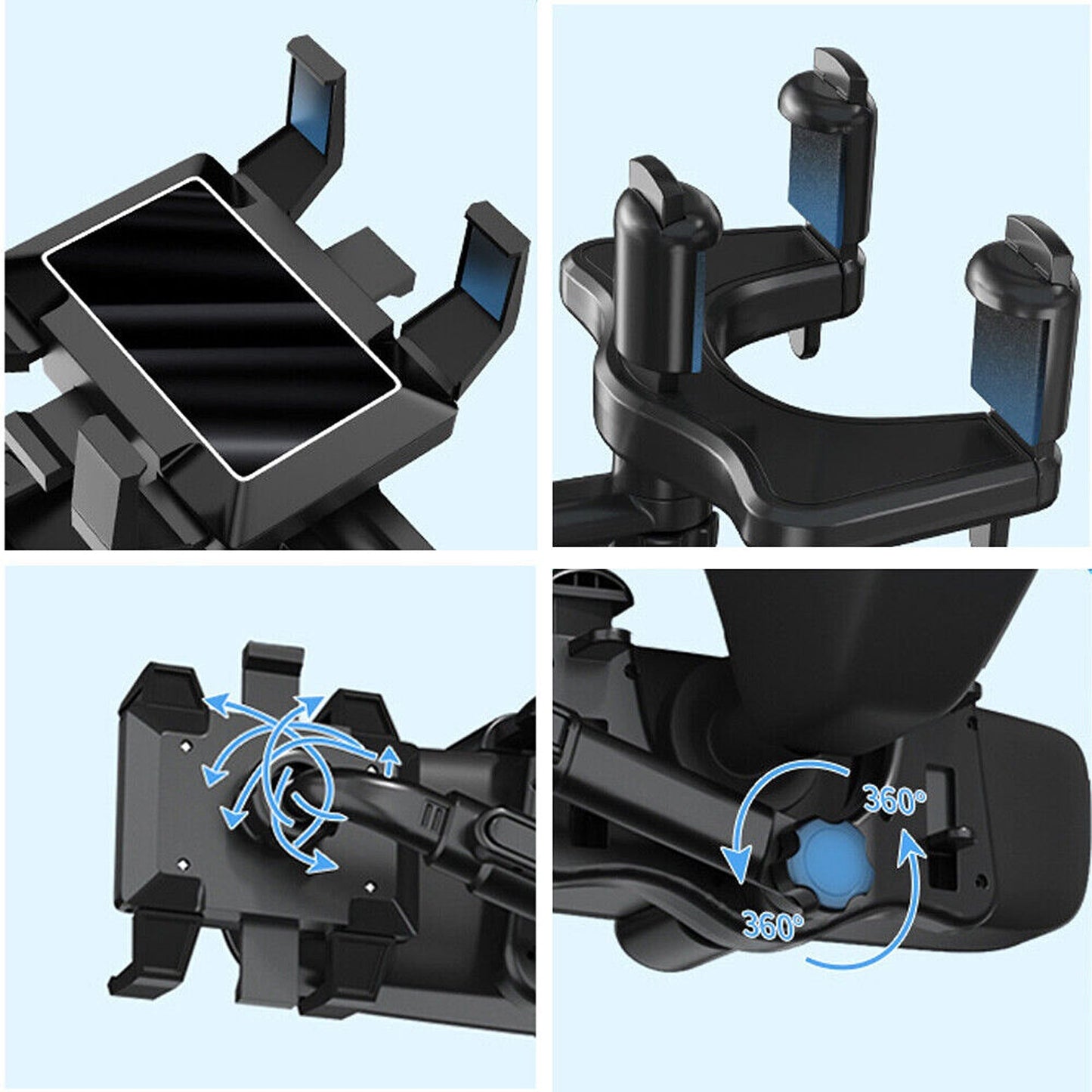 Universal Rotatable Car Phone Holder Rearview Mirror Mount Bracket