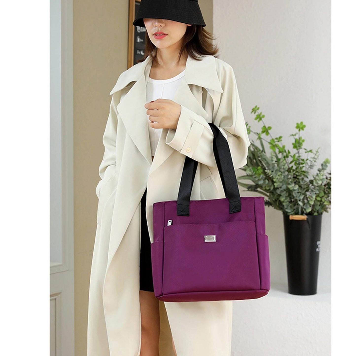 Large Capacity Waterproof Travel Tote Bag Women Lightweight Handbag Shoulder
