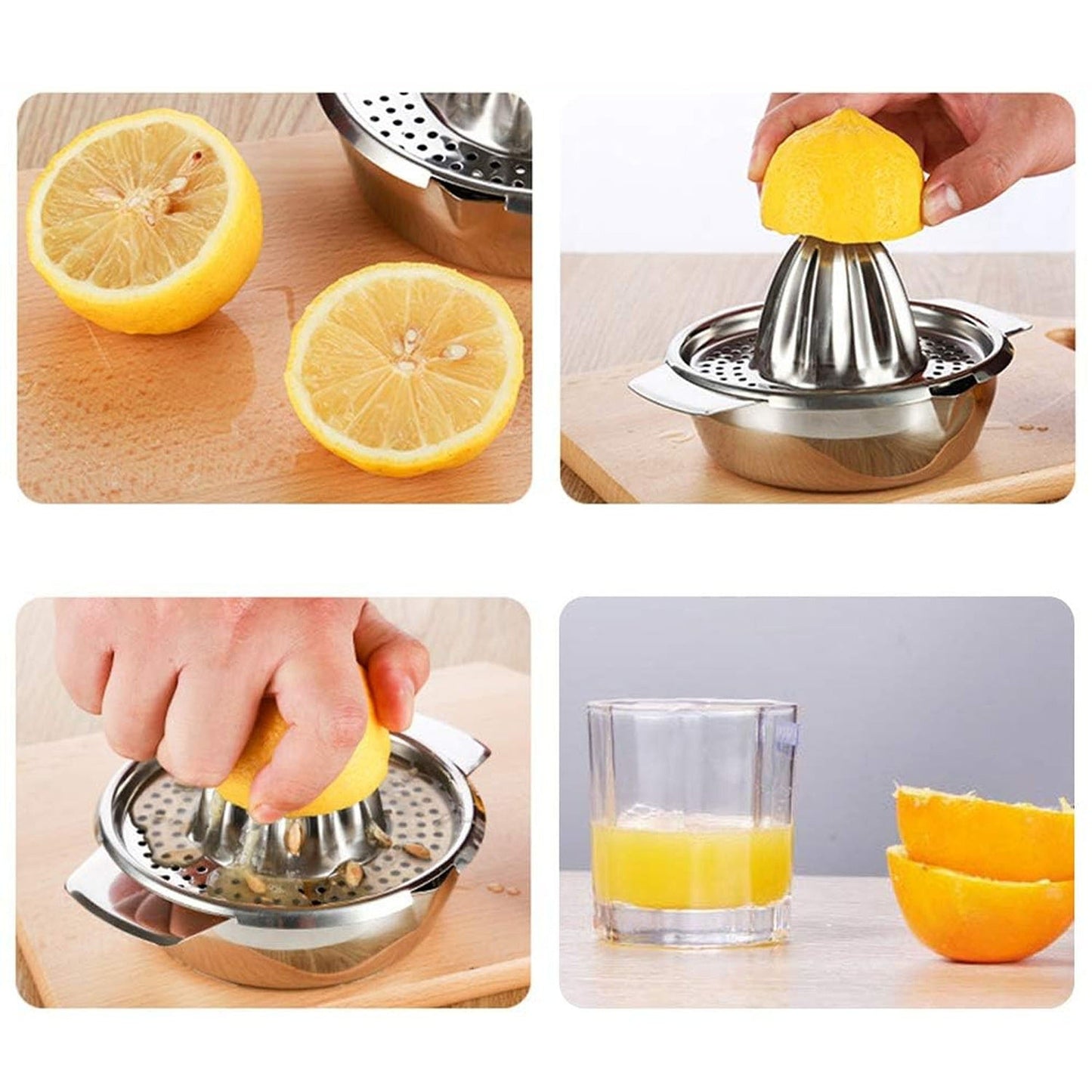 Manual Citrus Juicer Press Stainless Steel for Lemon Orange Fruit