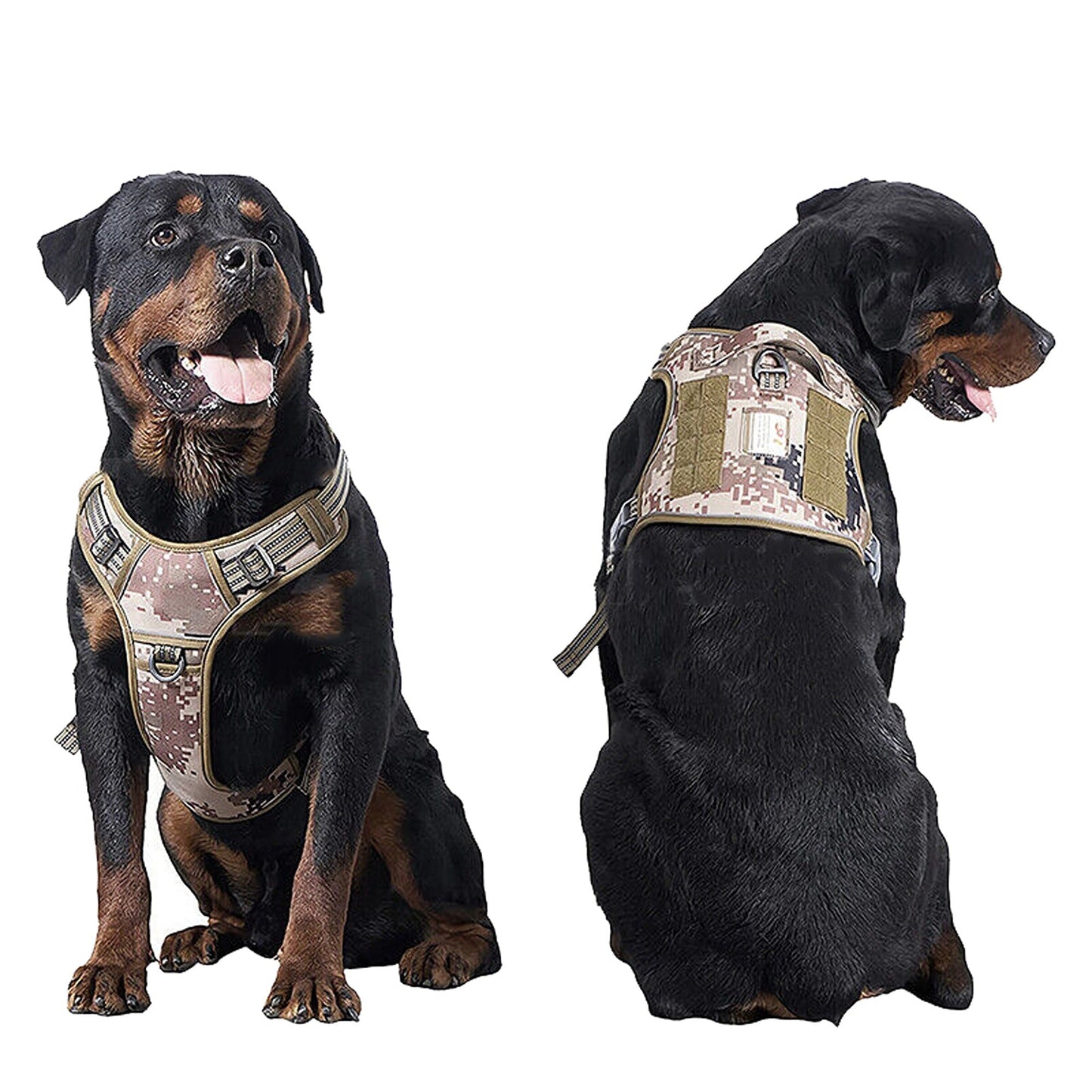 Adjustable No Pull Tactical Dog Harness for Military and Training