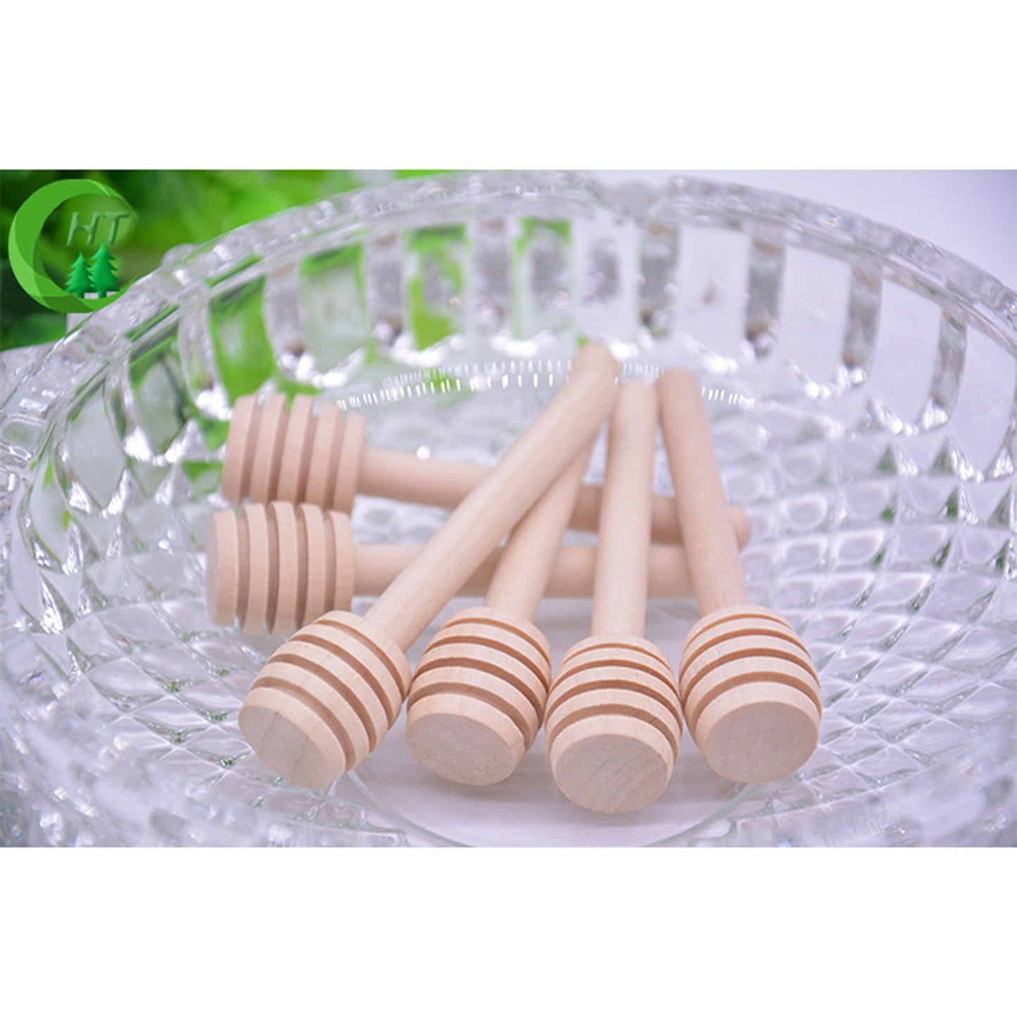 30pcs Honey Dispensing Mini Wooden Dipper for Party Favors
