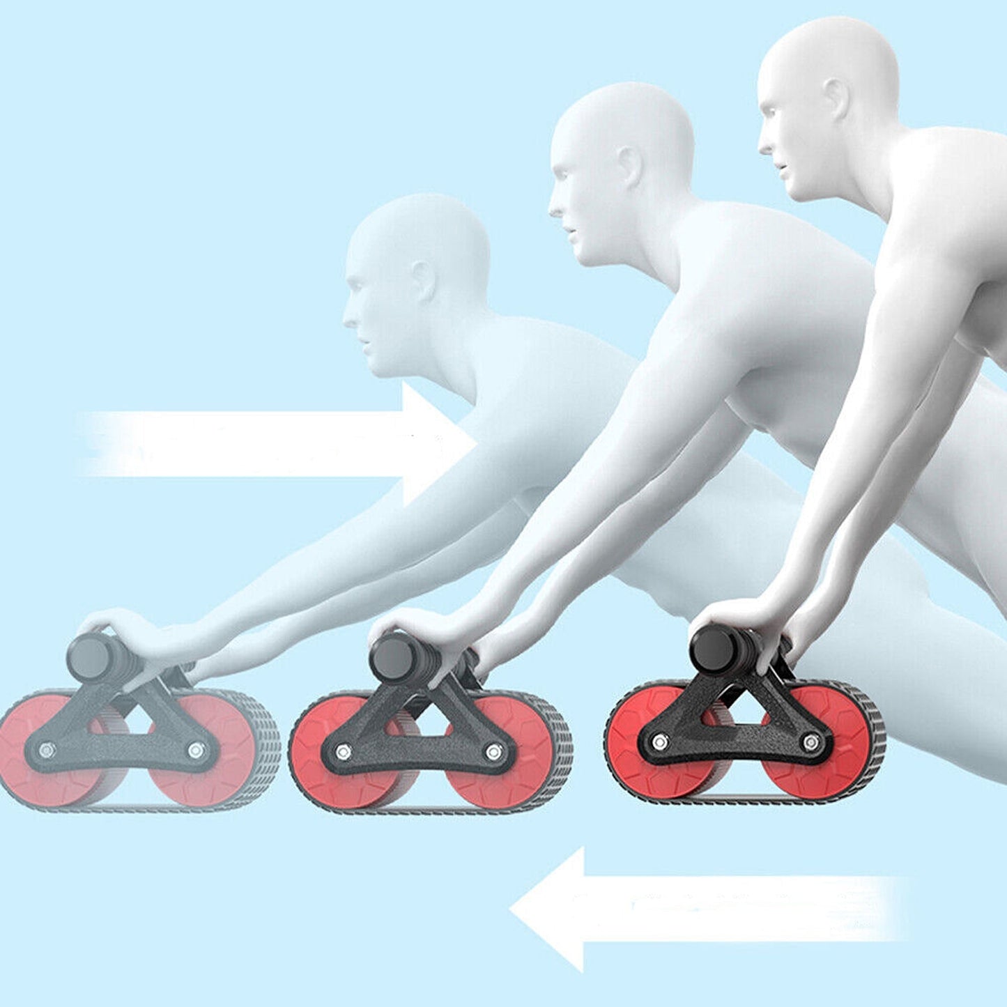 Automatic Rebound Fitness Abdominal Roller Anti Slip Wheel