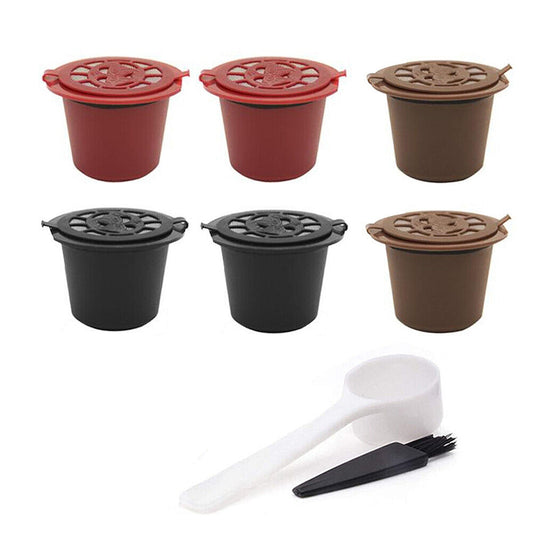 6pcs Coffee Filter Pods Reusable For Nespresso Machine