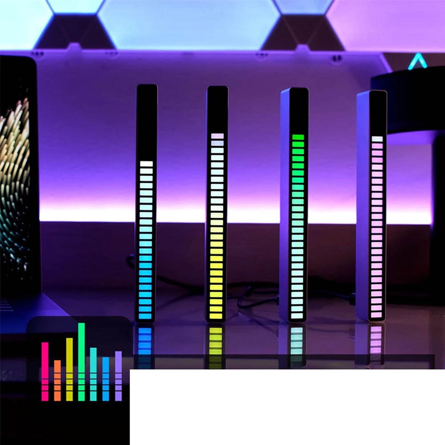 RGB Sound Activated Music Rhythm LED Ambient Light Bar