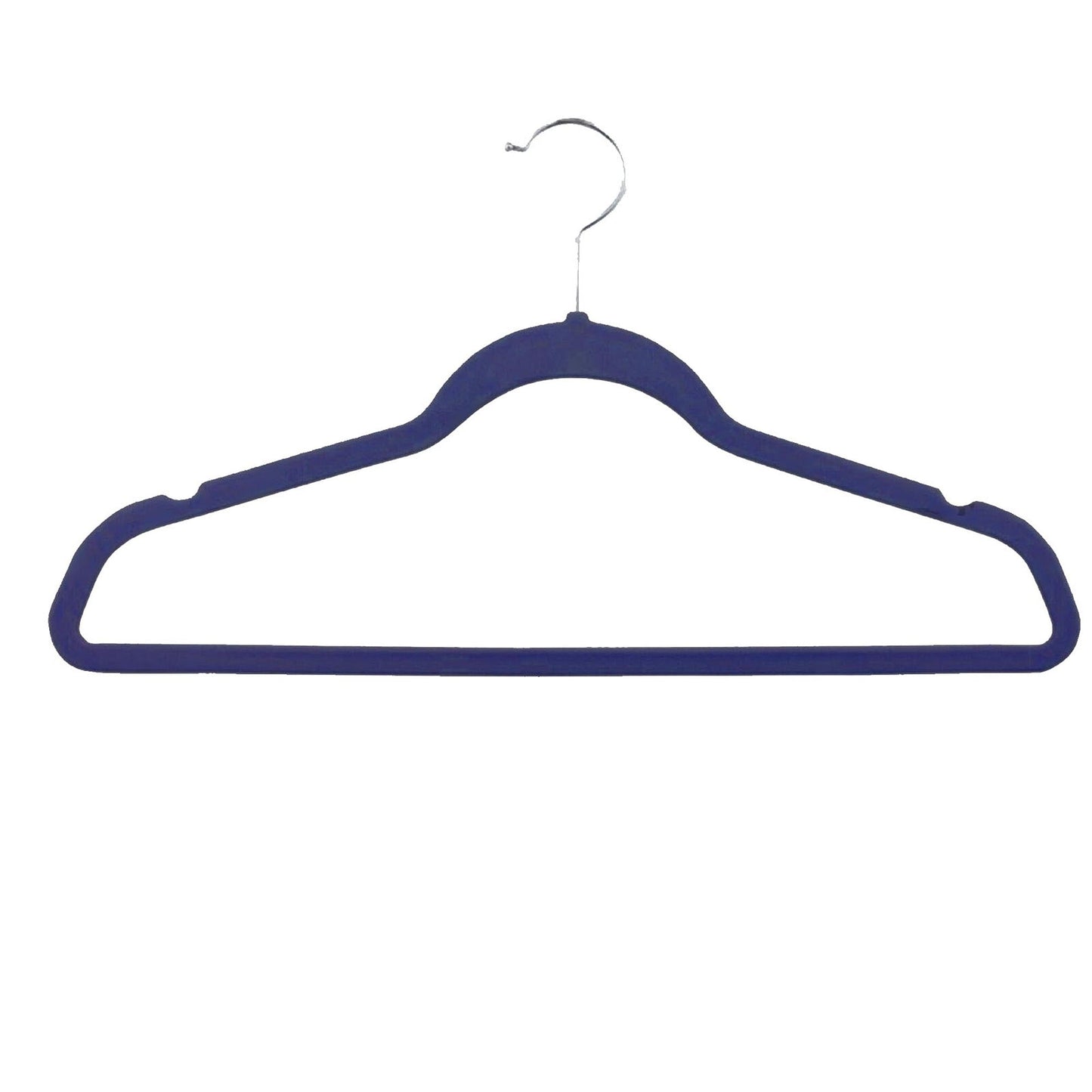 Set of 50 Coloured Non-Slip Velvet Coat Hangers for Space Saving