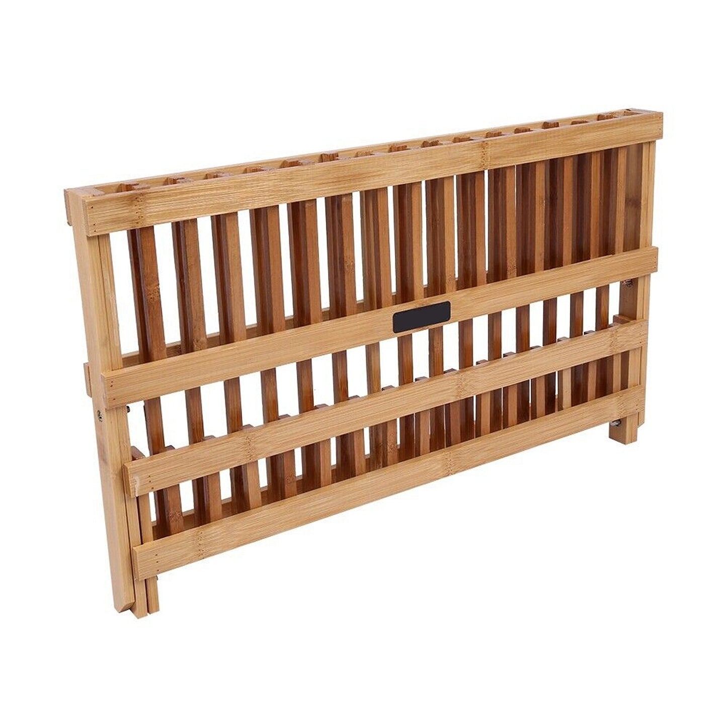 Bamboo Dish Rack with 2 Tiers and Cutlery Holder